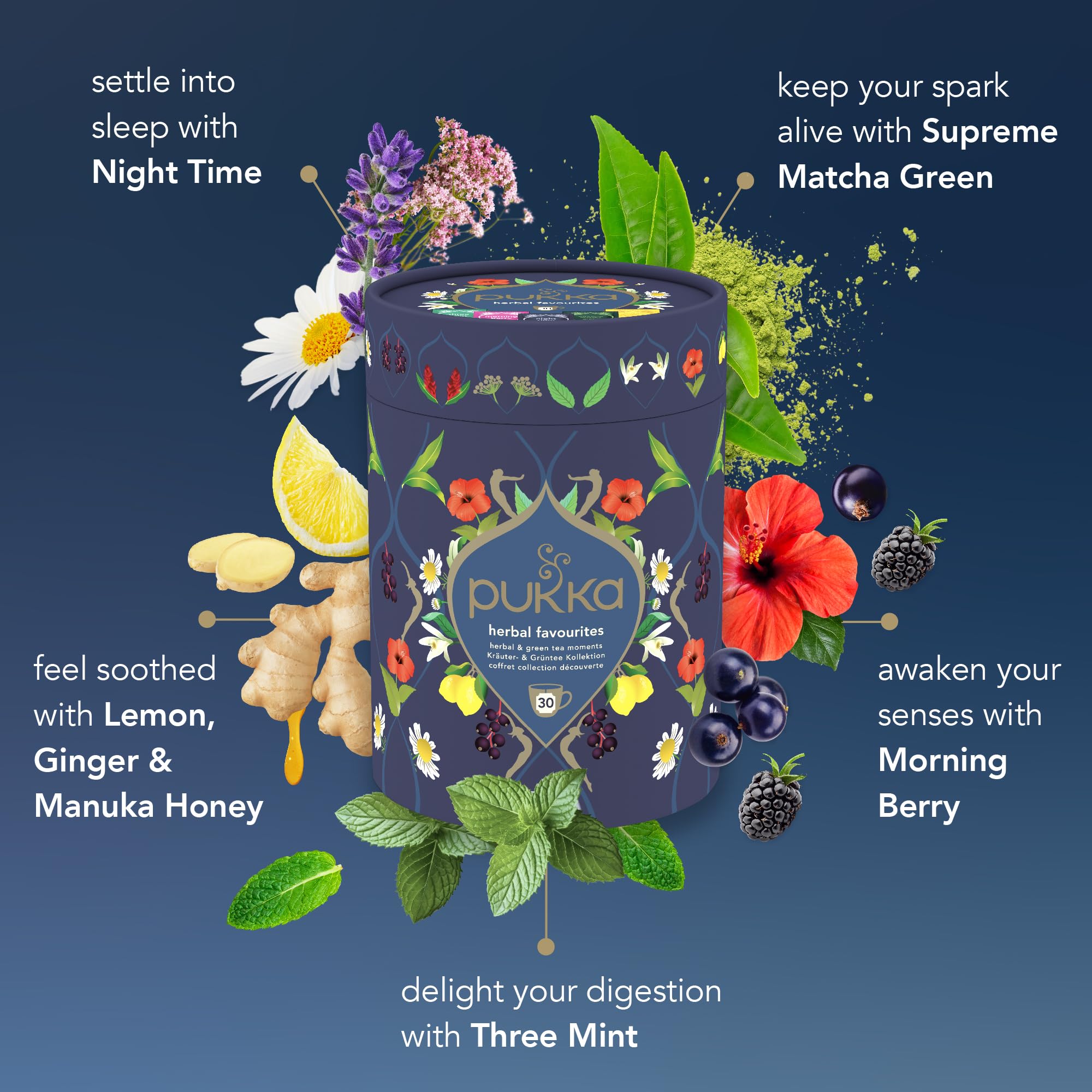 Pukka Herbs Gourmet Favourites Herbal Tea Selection Gift Set Box | 30 Tea Bags | Organic 3