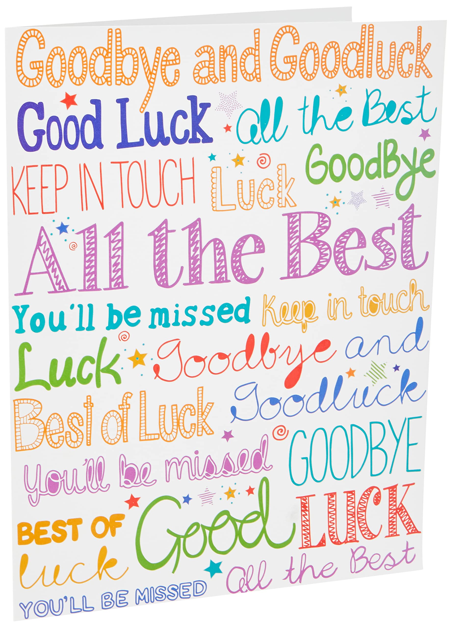 Piccadilly Greetings Goodbye and Good luck Farewell Card | 12 x 9 Inches | Unisex-Kids
