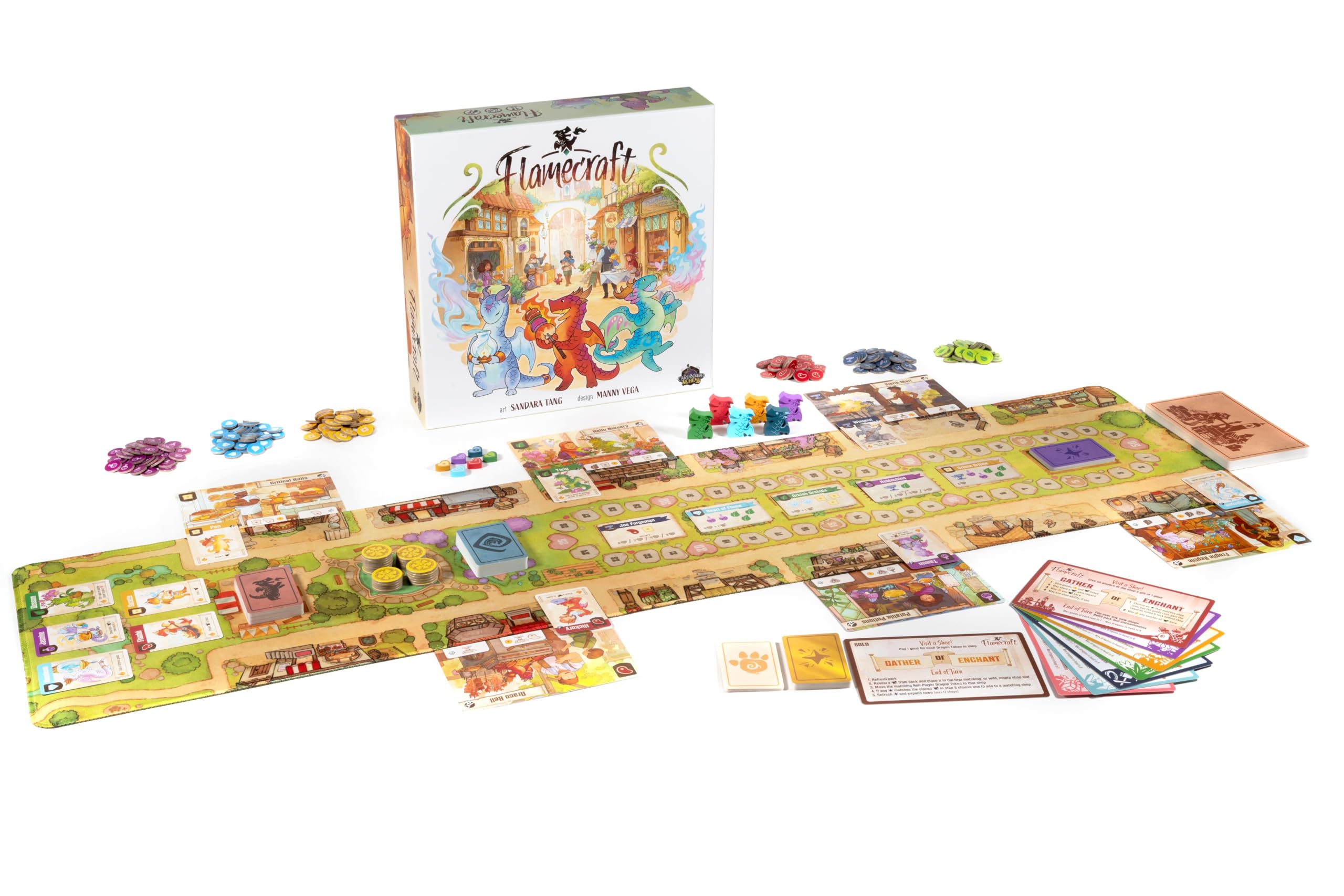 Lucky Duck Games Flamecraft Board Game | Strategy | 1-5 Players | 60 Min 2