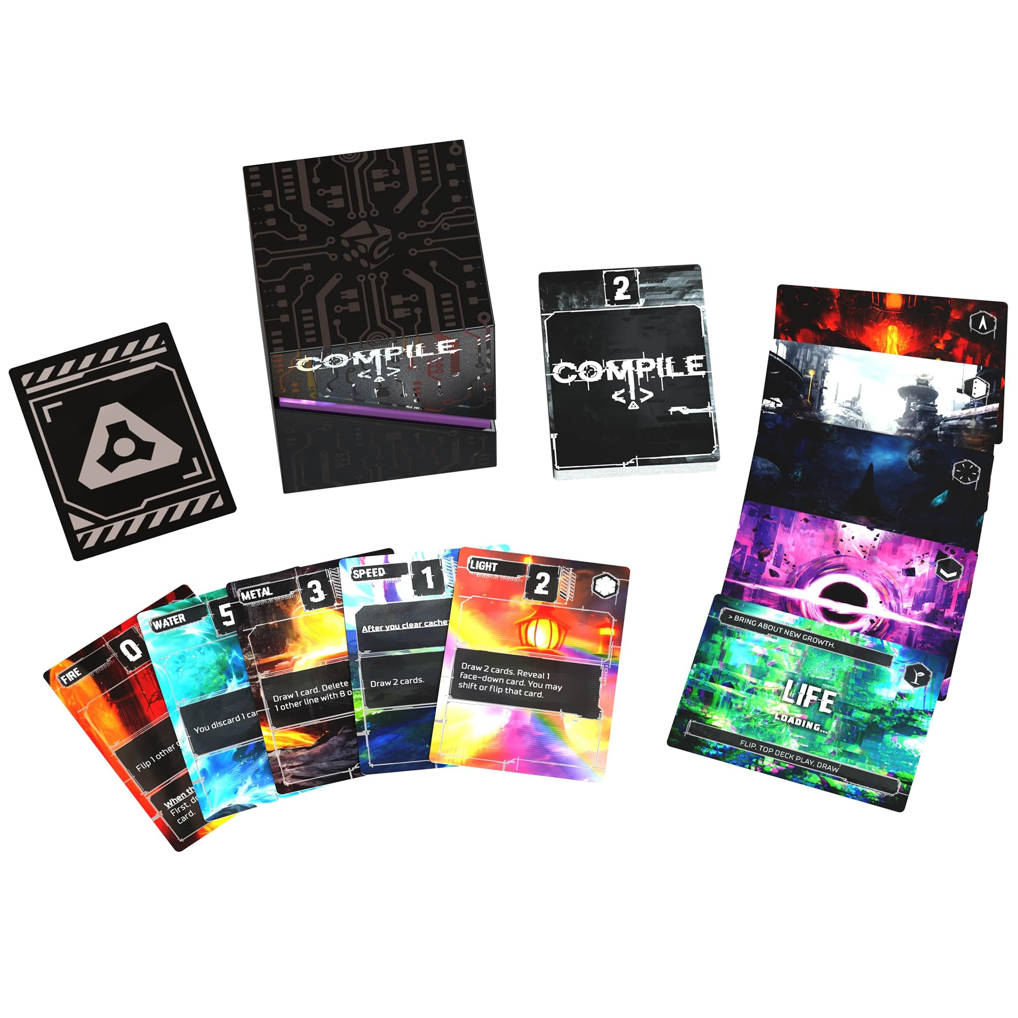 Greater Than Games Compile: Main 1 Area Control Strategy Card Game | Portable 2
