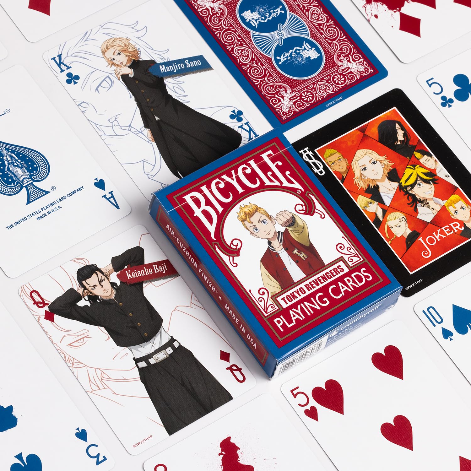Bicycle Tokyo Revengers Manga Collector's Edition 54 Card Deck | Air Cushion Finish | Unisex Adult