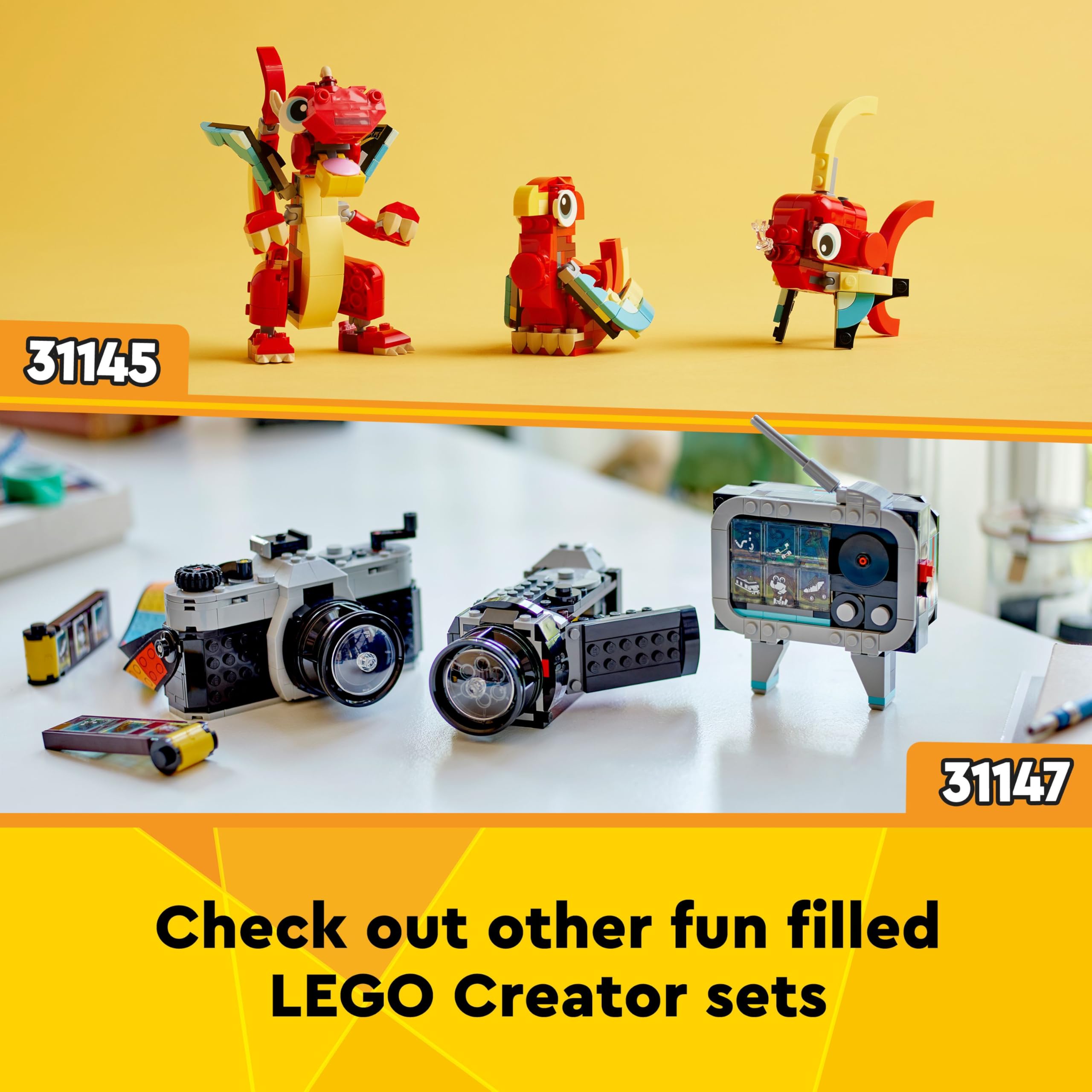 LEGO Creator 3in1 Flatbed Truck with Helicopter - 270 Piece Building Set for Ages 7+ 10