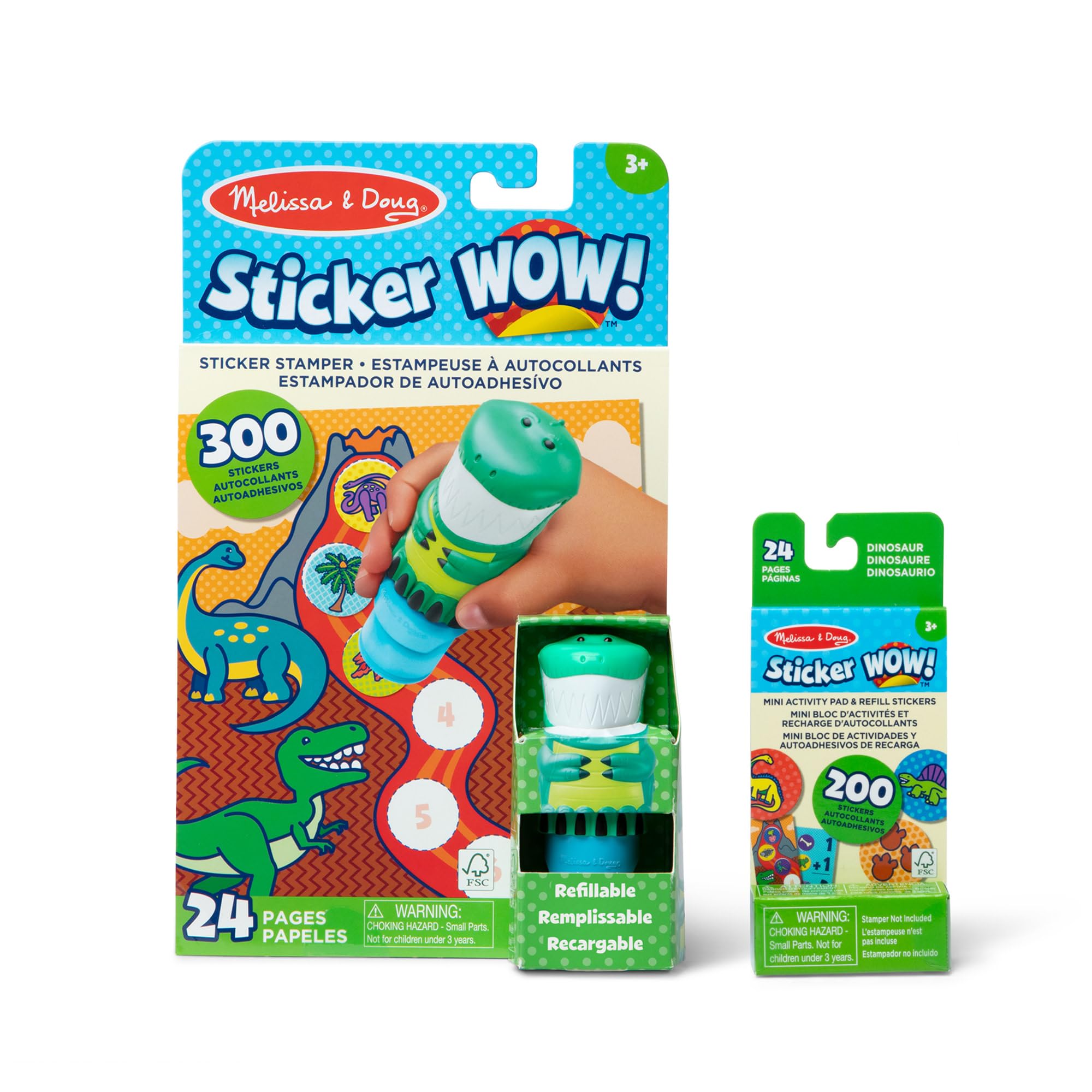 Melissa & Doug Sticker Wow Stamper & Activity Pad - Dinosaur Theme | Ages 3+ 1