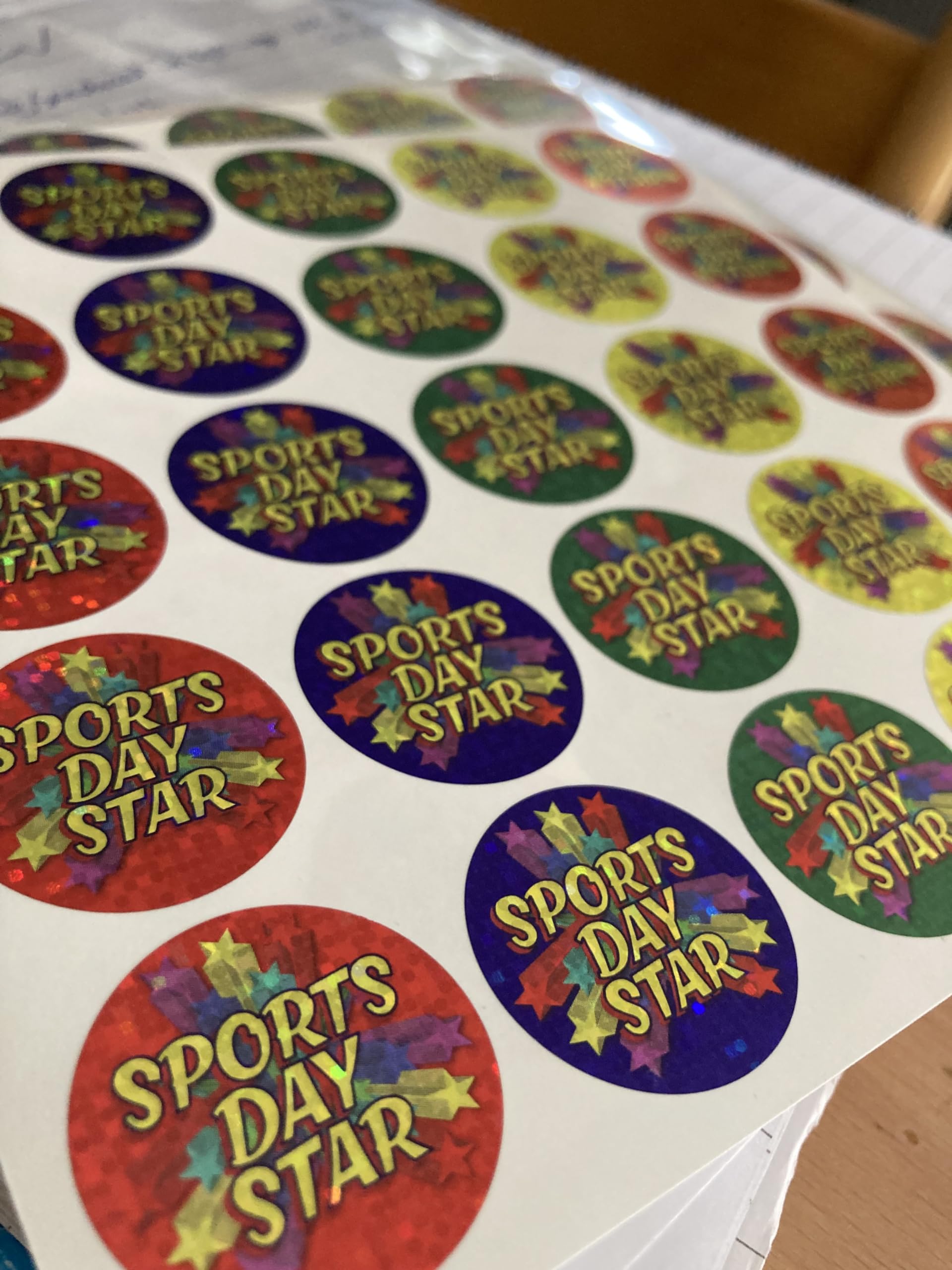 SuperStickers Sports Day Star Variety Pack - 125 x 28mm Sparkly Stickers for Positive Reinforcement 5
