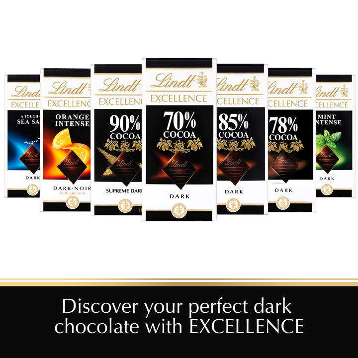 Lindt Excellence Dark Sea Salt Chocolate Bar, 100g