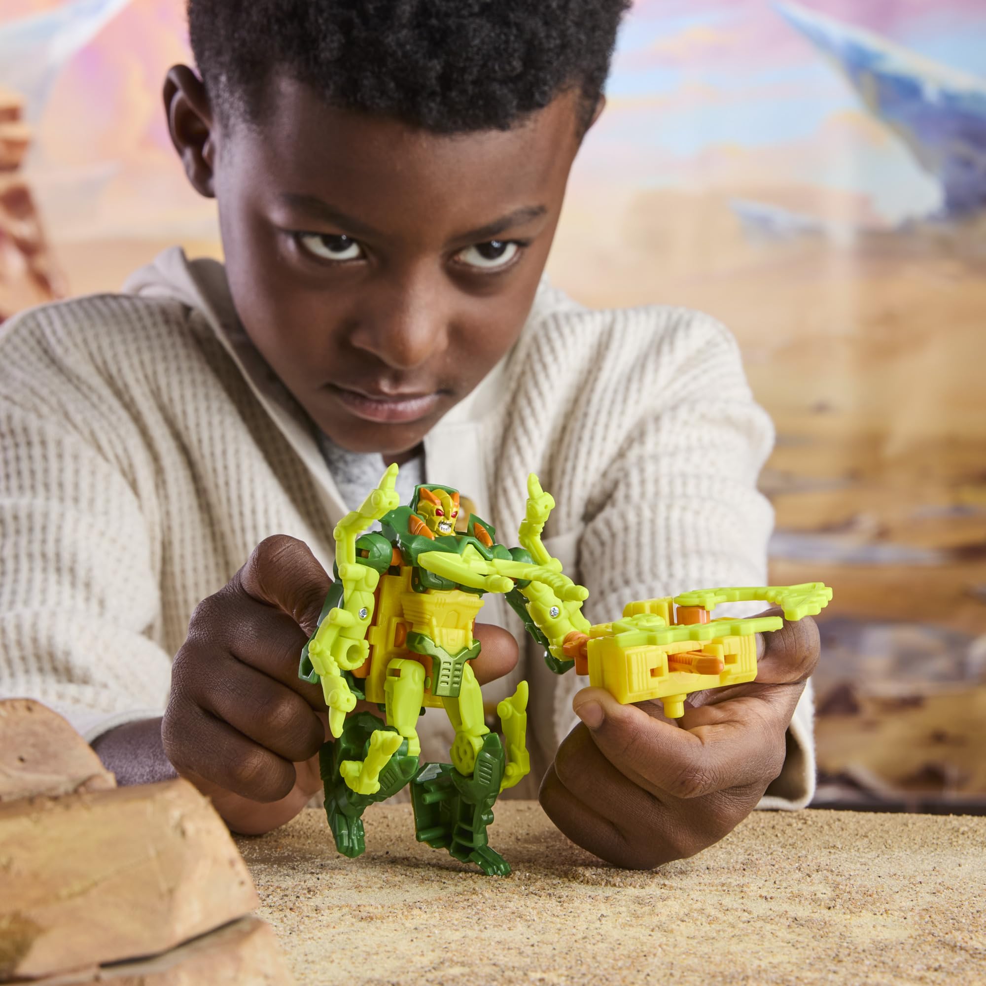 Transformers - CYBERWORLD Armored Cyber Changers Chop Shop Action Figure | 4-Inch Robot | Ages 6+ 6