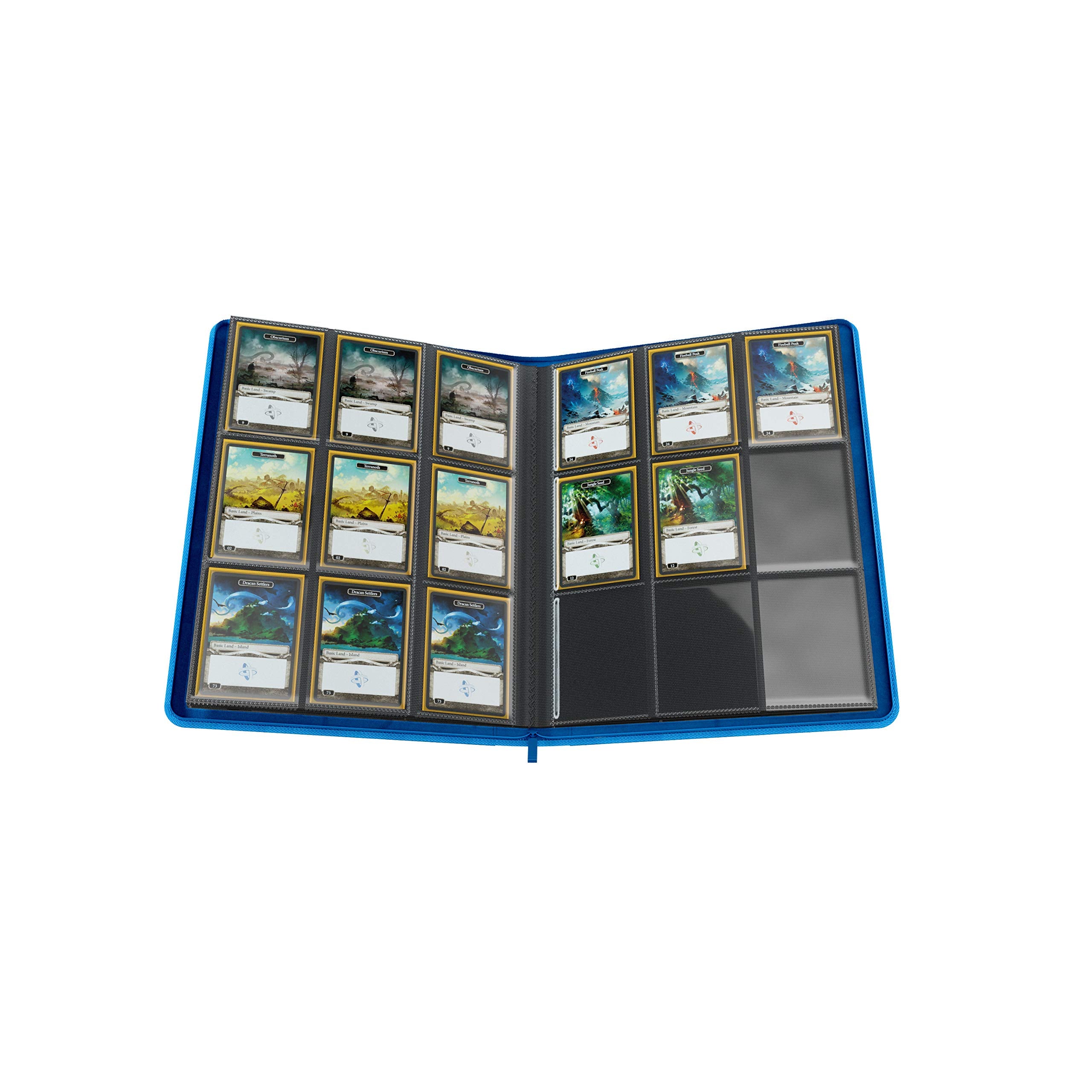 Gamegenic Zip-Up Album 18-Pocket - Holds 360 Double-Sleeved Cards, Blue 2
