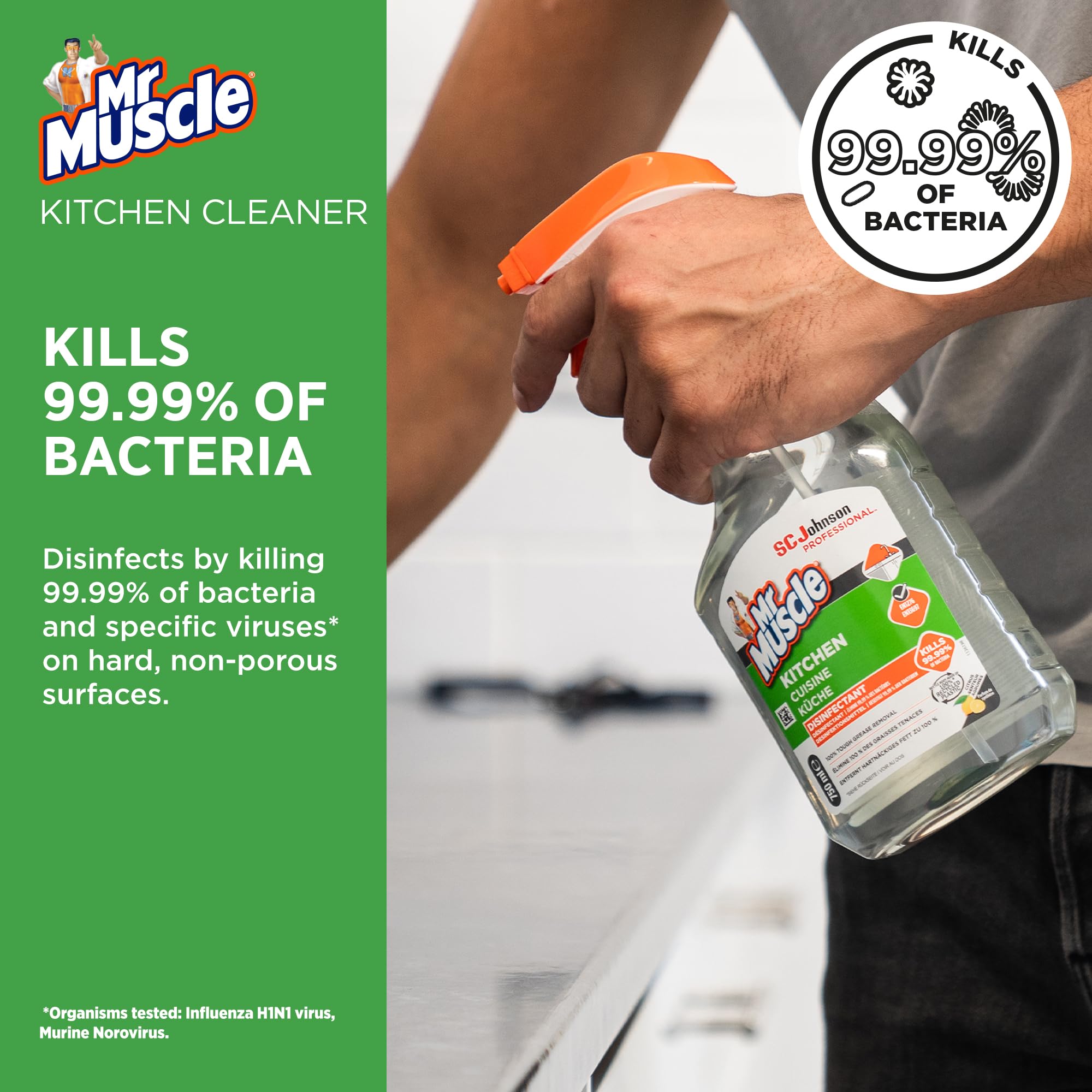 SC Johnson Professional Mr Muscle Kitchen Cleaner - Advanced Power Degreaser | 750 ml | Lemon Scent 2