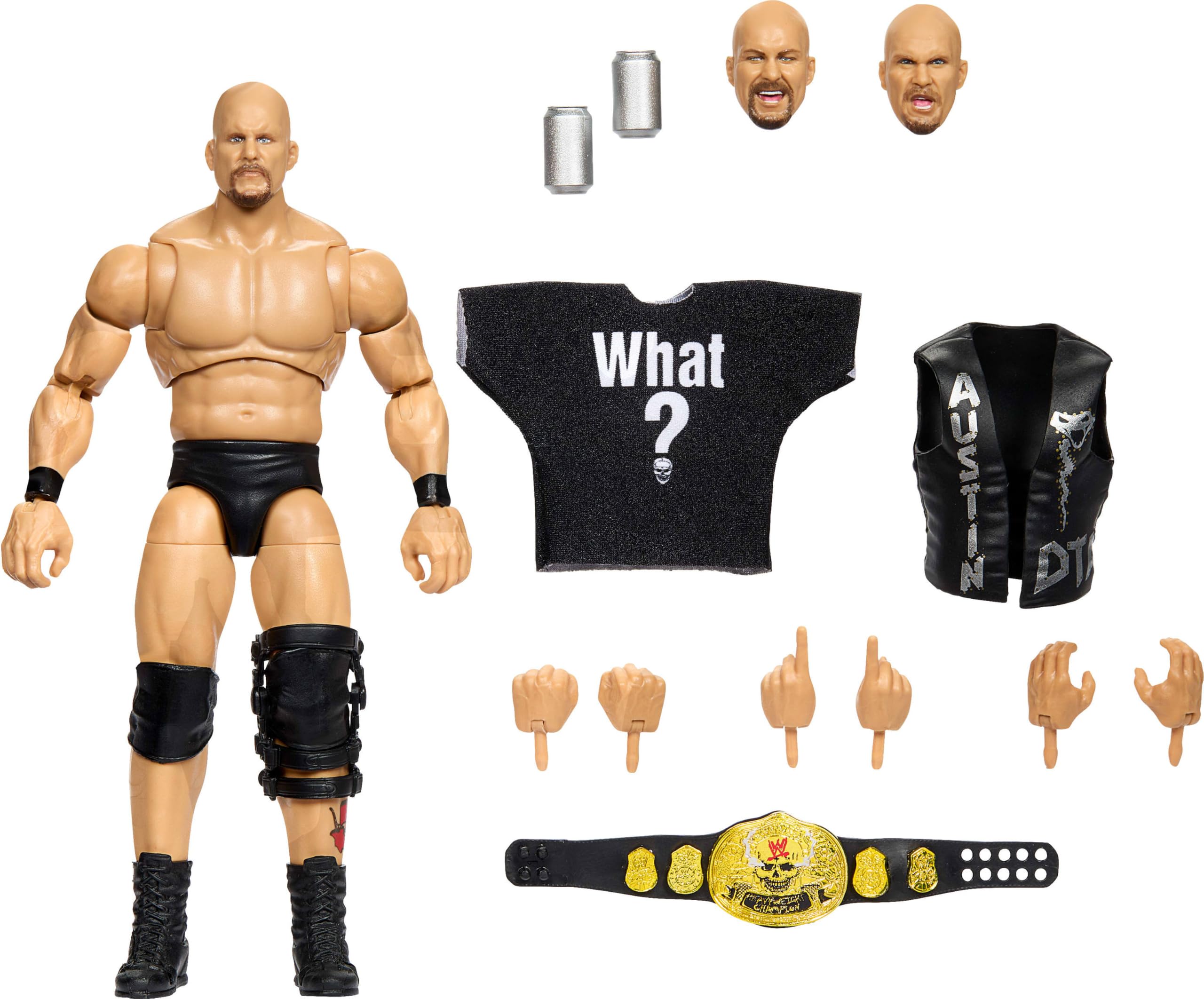 Mattel Stone Cold Steve Austin Action Figure - 6 Inch, Multicolor, Ages 8+