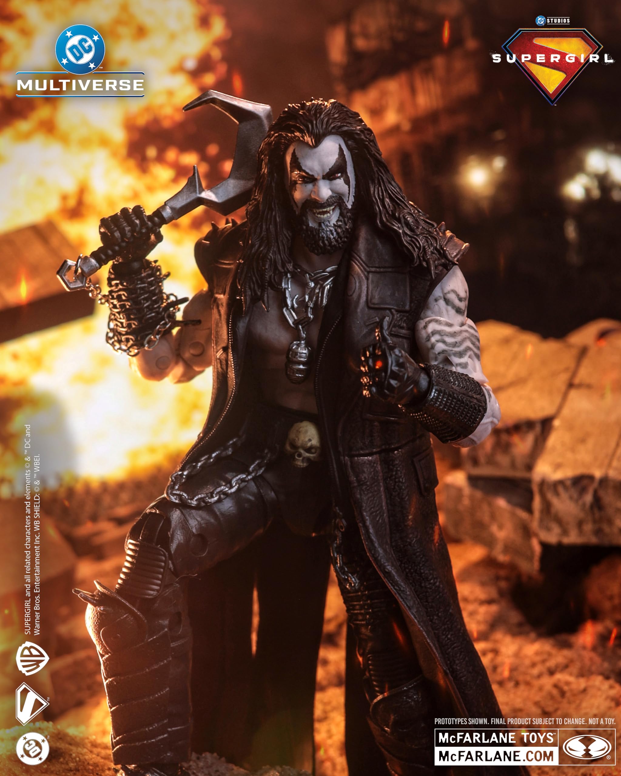 McFarlane DC Multiverse Lobo (Supergirl Movie) 7in Action Figure | Ultra Articulation | Deluxe 7