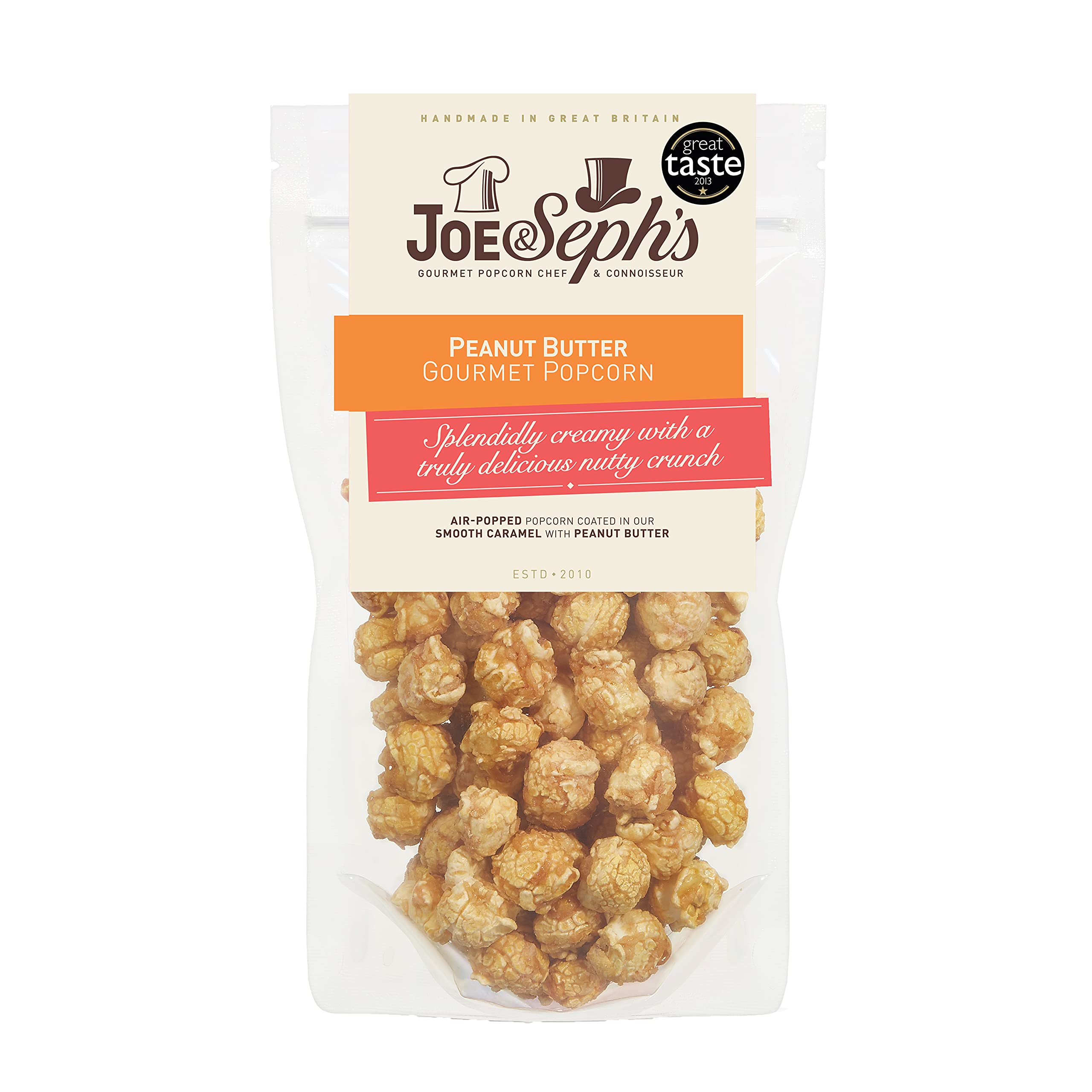 Joe & Seph's Caramel & Peanut Butter Popcorn 80g - Gourmet Handmade Snack 1