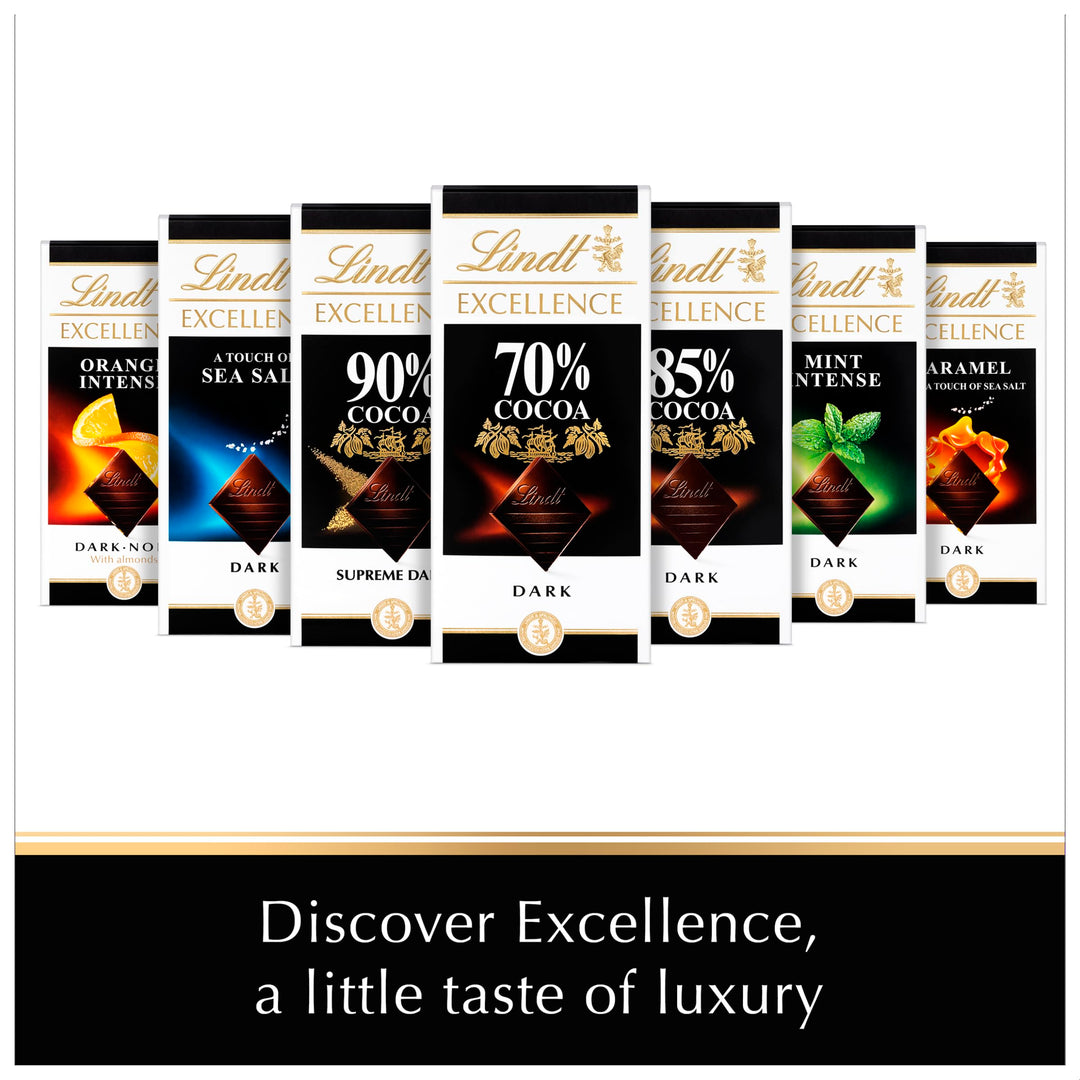 Lindt Excellence Dark Caramelised Hazelnut Chocolate Bar, 100g