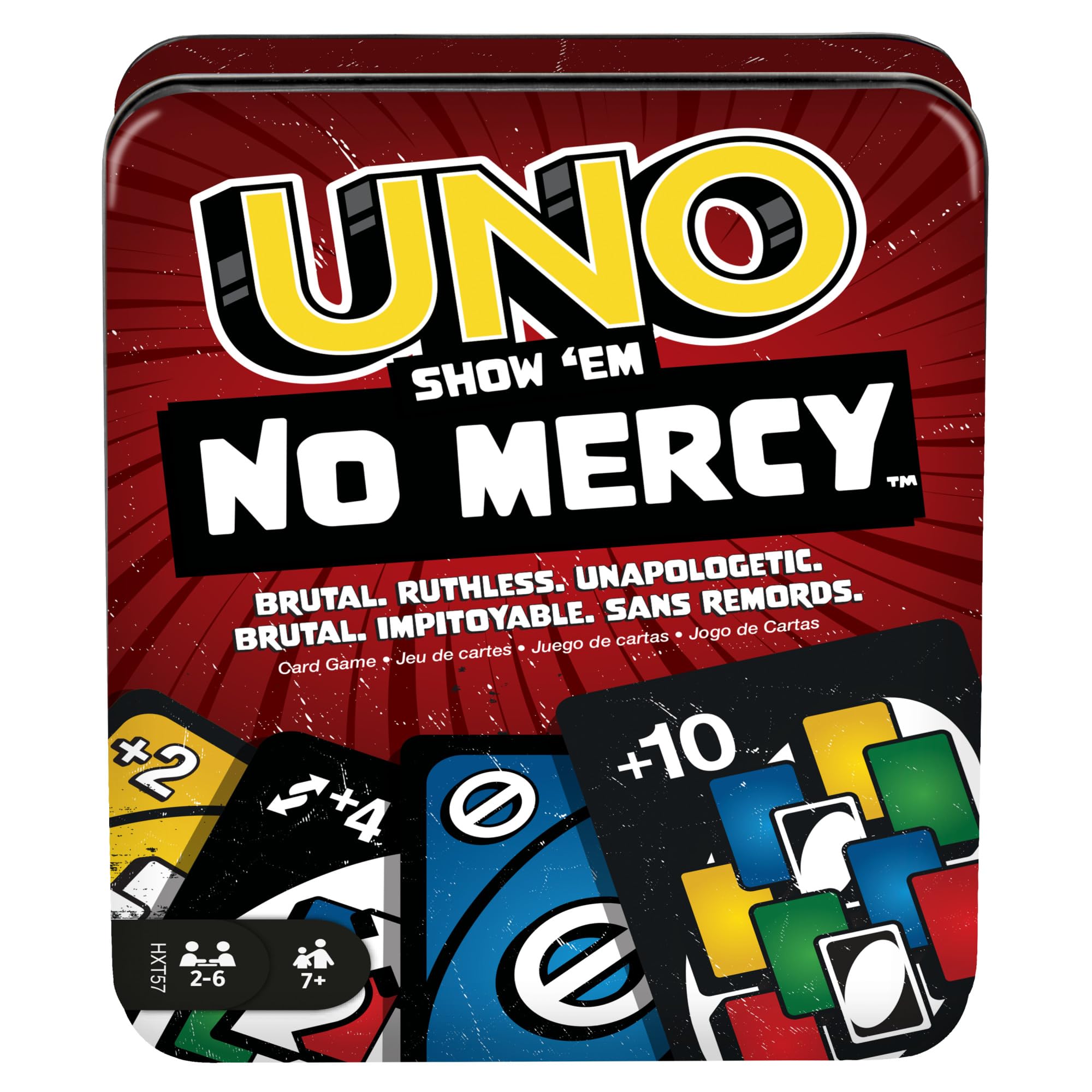 Mattel Games UNO Show 'em No Mercy Card Game in Travel Tin 1