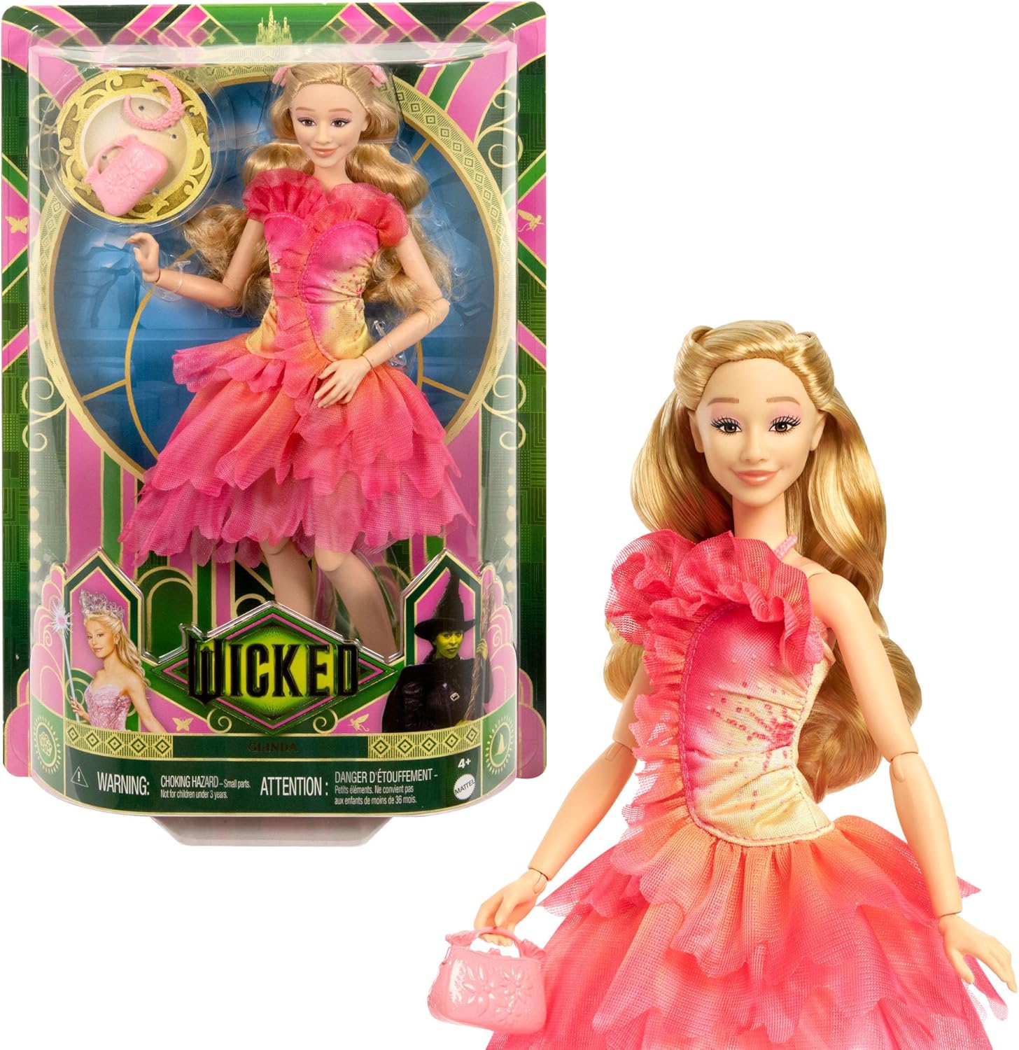 Mattel Wicked Glinda Fashion Doll with Blonde Hair & Accessories - Inspired by Universal Pictures Film 1