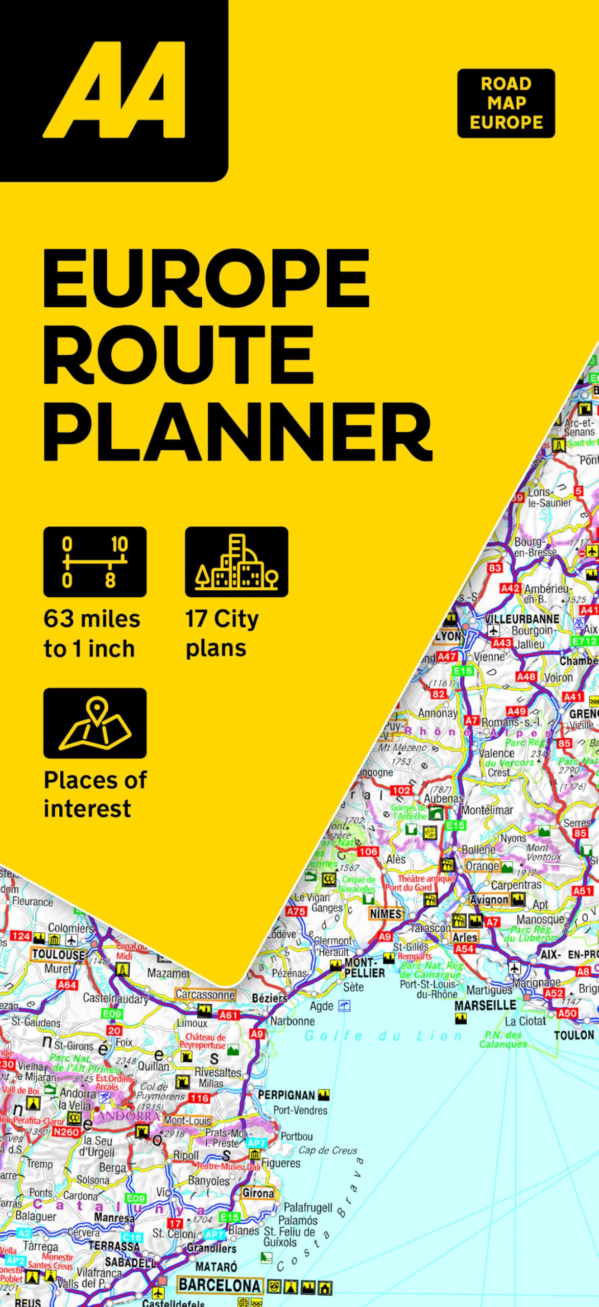 AA European Route Planner Map | Folded Map | New Edition