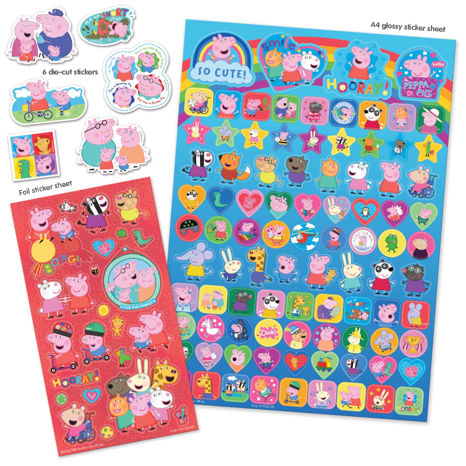 Paper Projects Peppa Pig Mega Sticker Collection - Bundle for Scrapbooking & Decoration | Reusable Foil Stickers 2