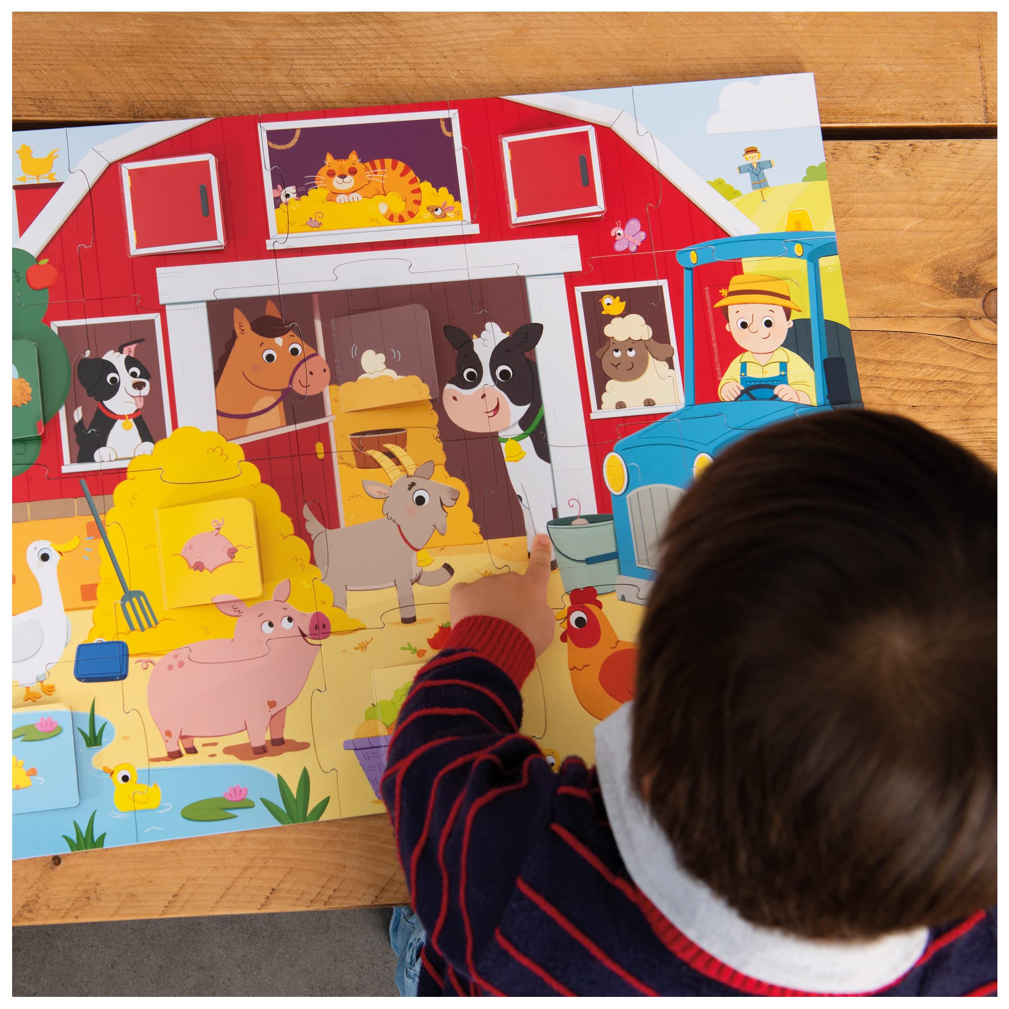 Galt Who's Hiding? Puzzle - Farmyard Fun 20-Piece Lift-the-Flap Puzzle for Toddlers 2