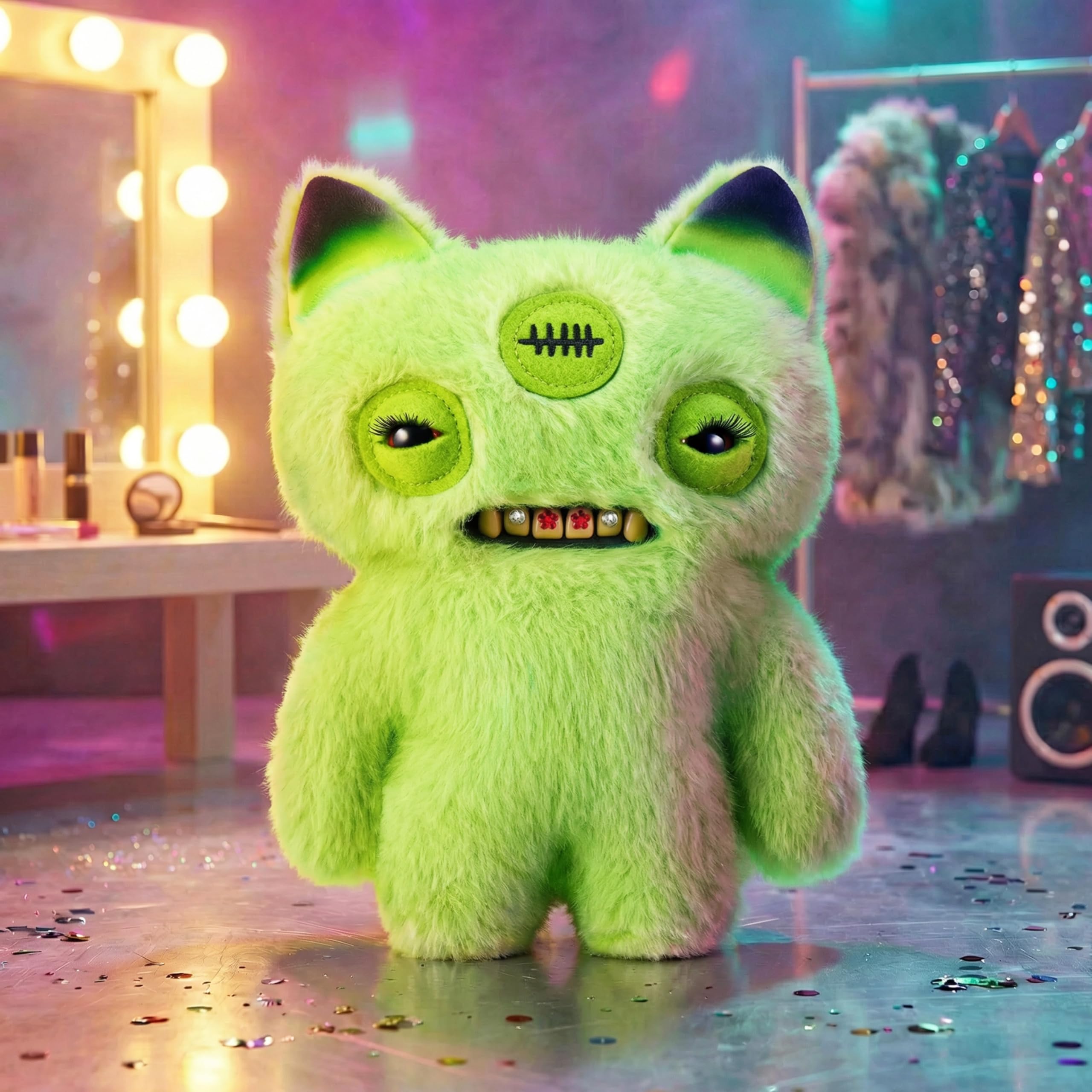 Fuggler Annoyed Alien Soft Doll - 9 Inch Plush Collectible Toy