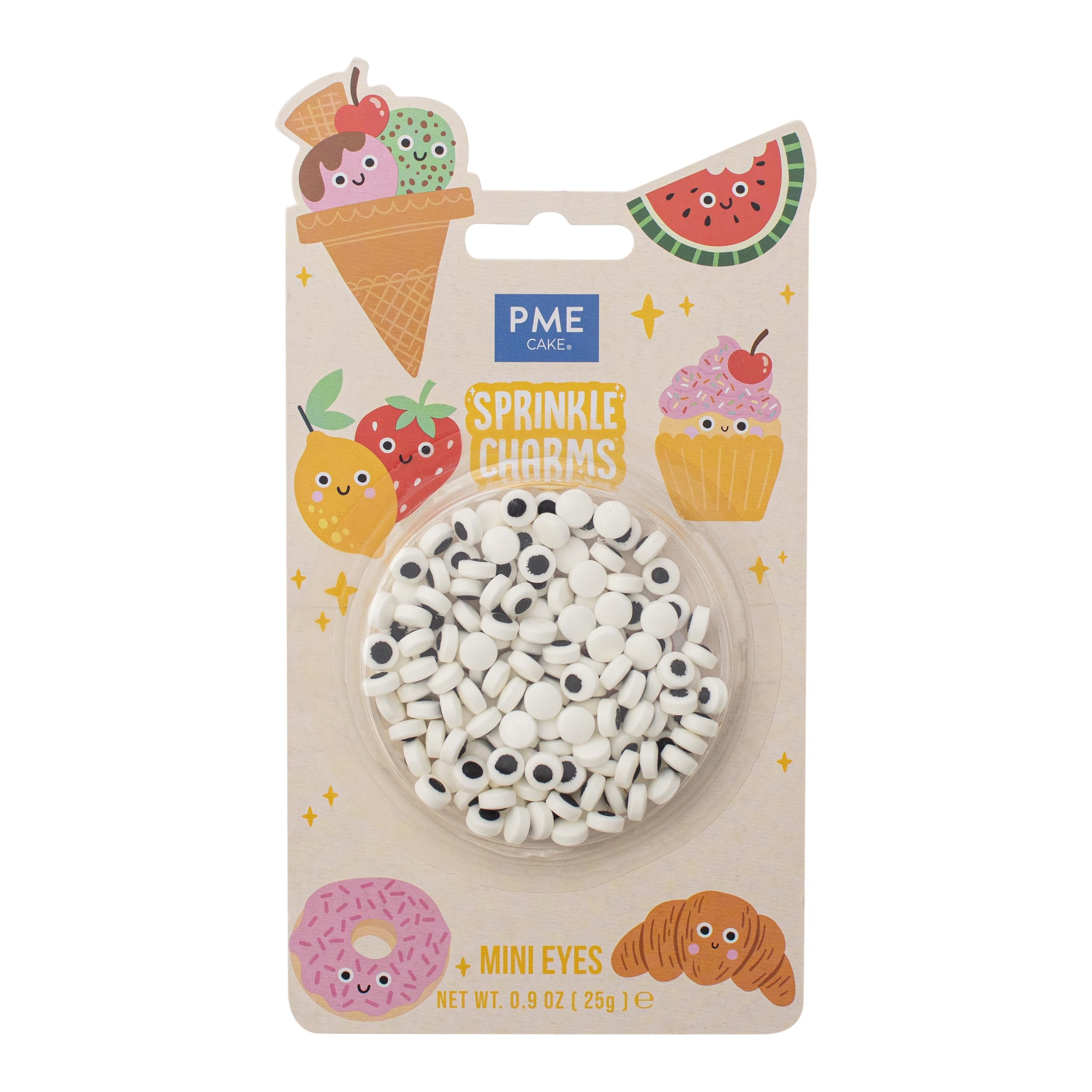 PME Cake Mini Eyes Sprinkle Charms - Edible Decoration | 25g (0.9oz) | Approx 7mm 1