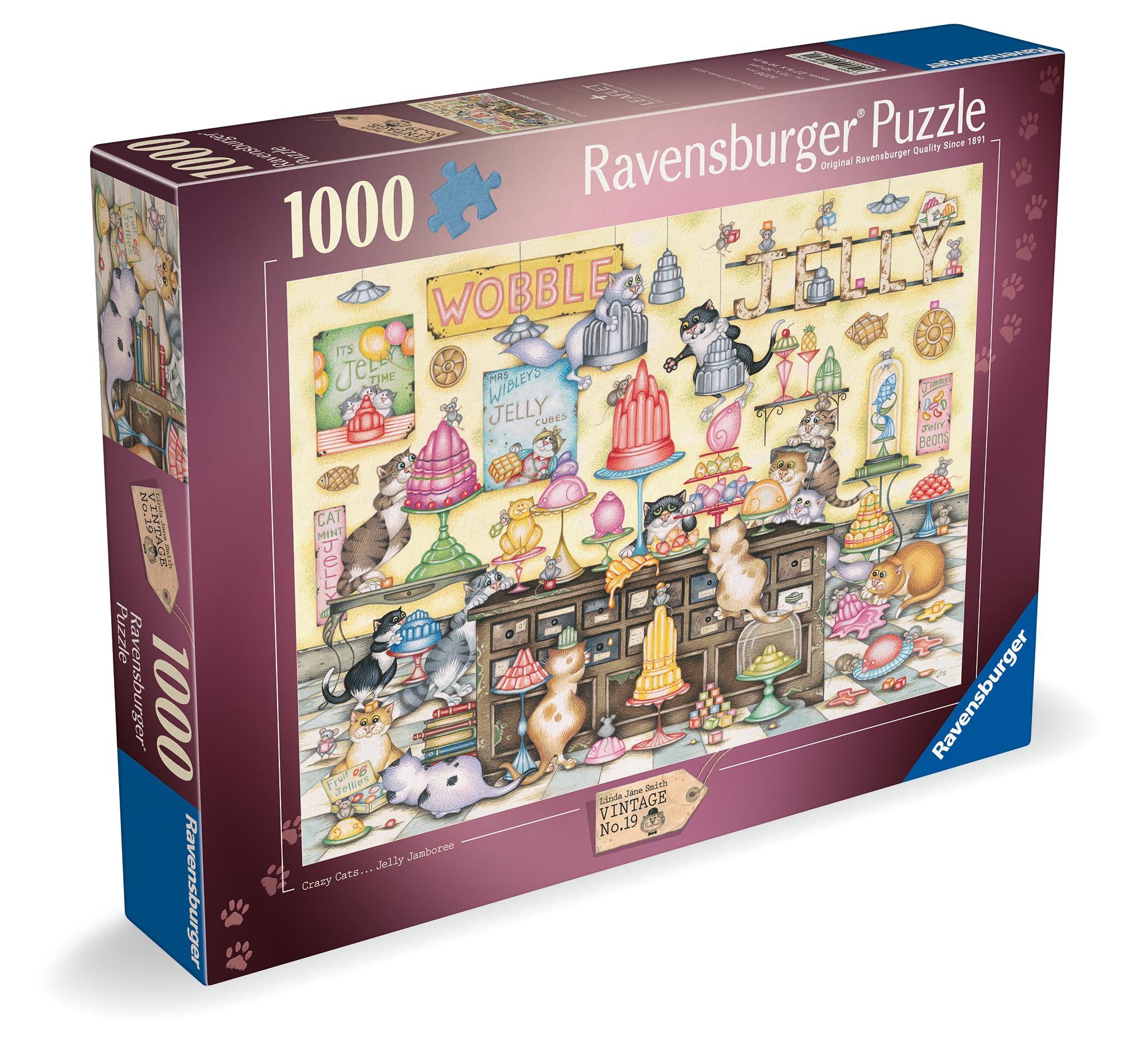 Ravensburger Crazy Cats: Jelly Jamboree 1000 Piece Jigsaw Puzzle for Adults | 70 x 50cm