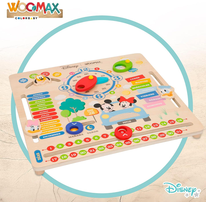 Mickey WOOMAX Disney Wooden Calendar - Educational Wooden Toy for Kids