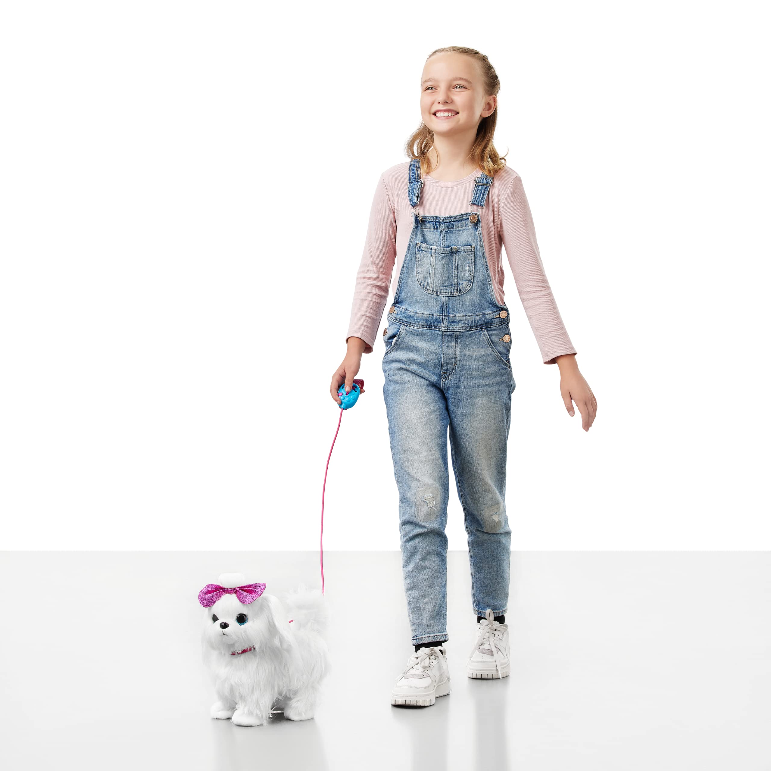 Pets Alive Lil' Paw Paw The Walking Puppy - Pink Electronic Plush Toy | Walks & Barks | Ages 3+ 5