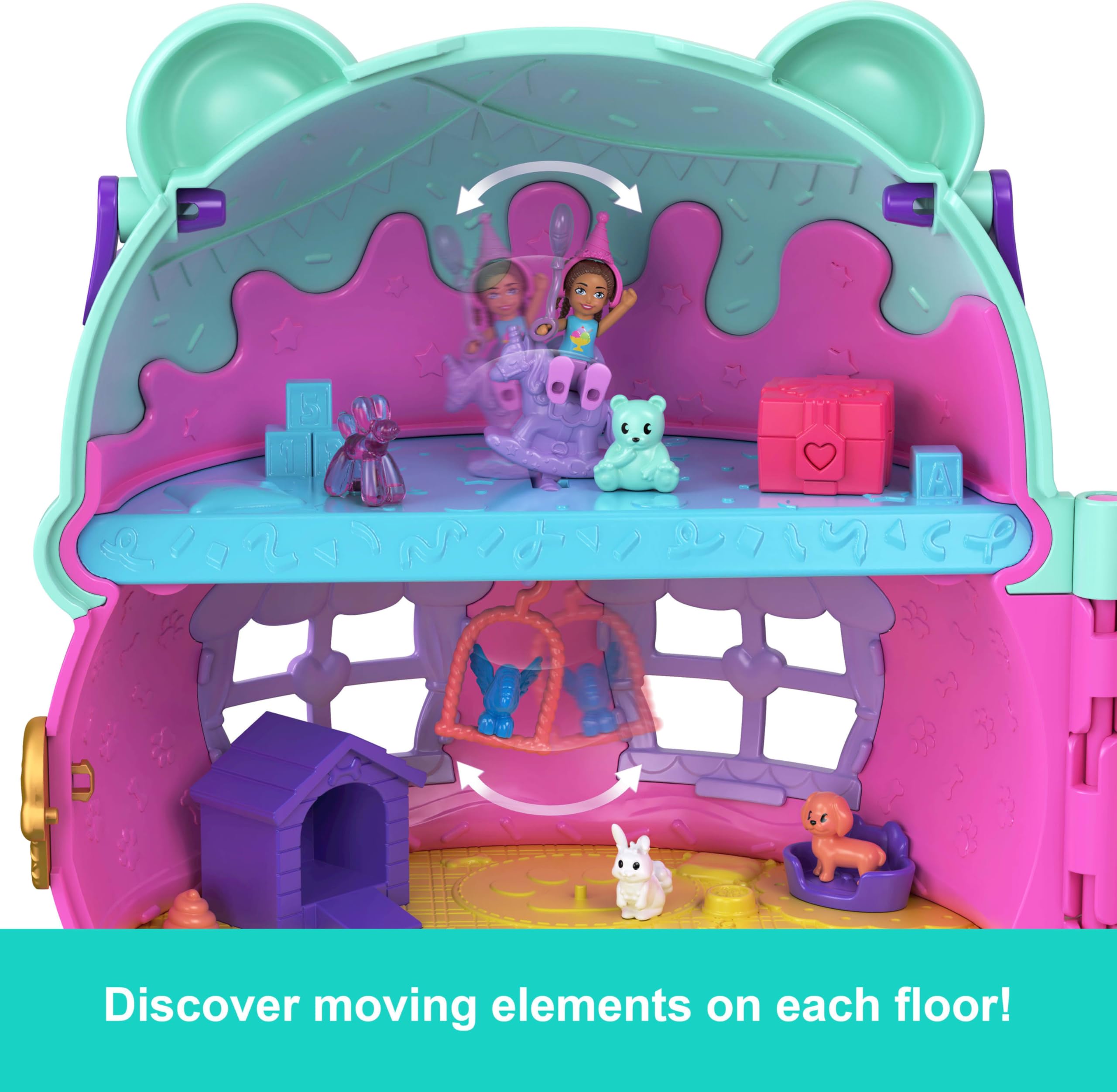 Polly Pocket Micro Dolls & Large Gelato House Playset - Ice Cream Bear Theme, 4-8 Years 6