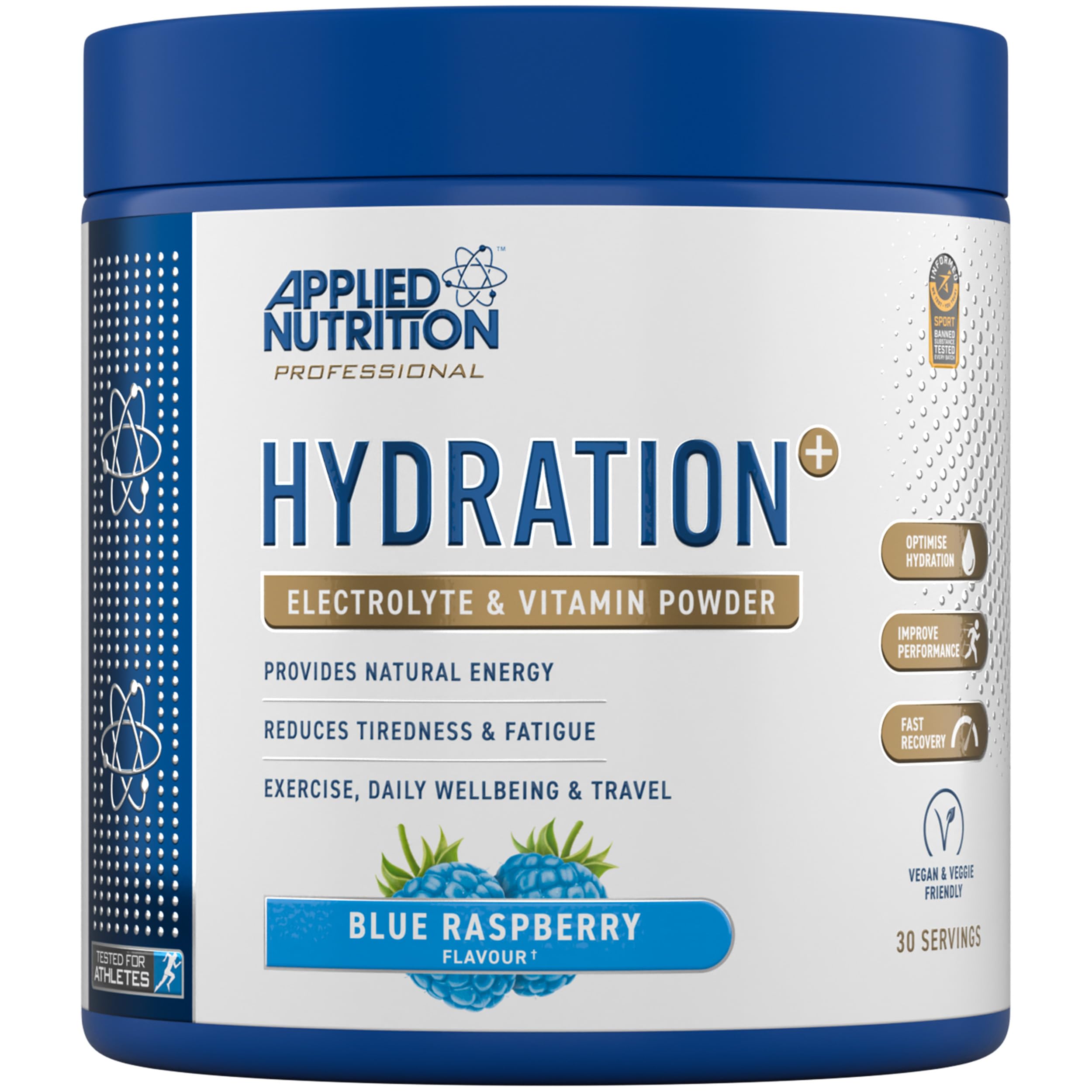 Applied Nutrition Hydration+ Electrolytes & Vitamin Powder Sugar-Free | 240g Tub | Vegan, Halal 1