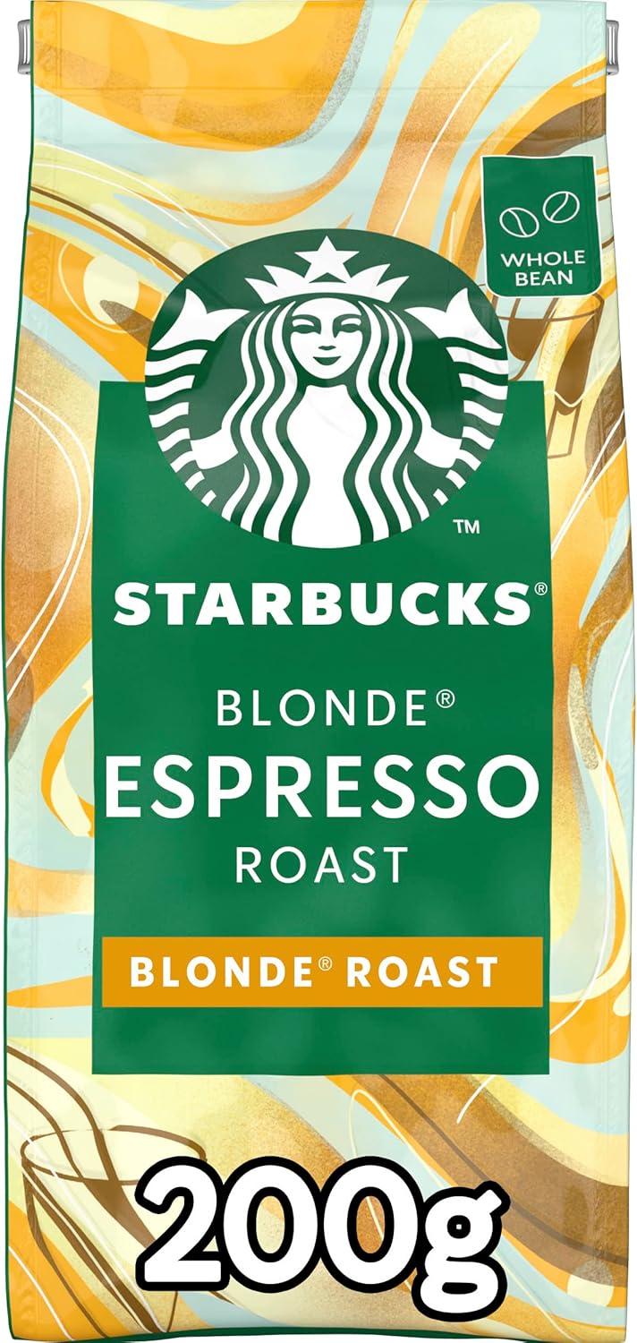 STARBUCKS Blonde Espresso Roast - Whole Bean Coffee 200g (Pack of 6) 5