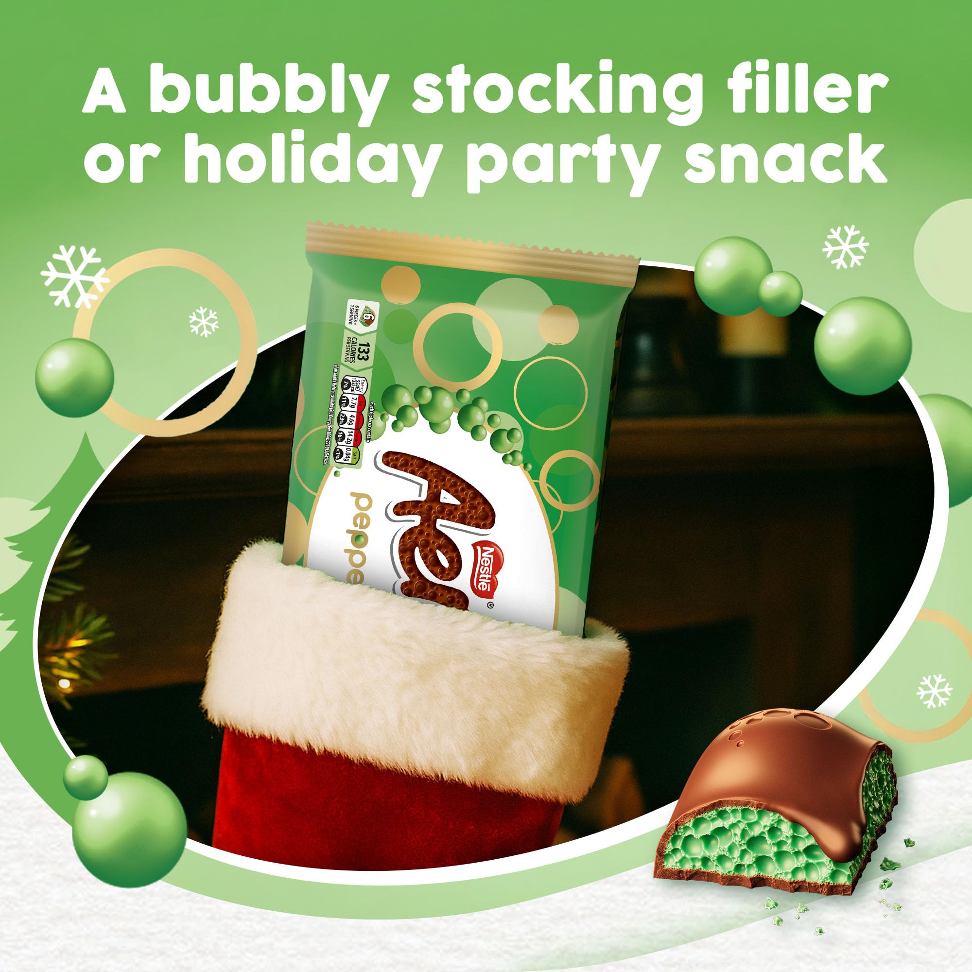 Aero Peppermint Gifting Block – 295g Bubbly Milk Chocolate with Refreshing Peppermint 3