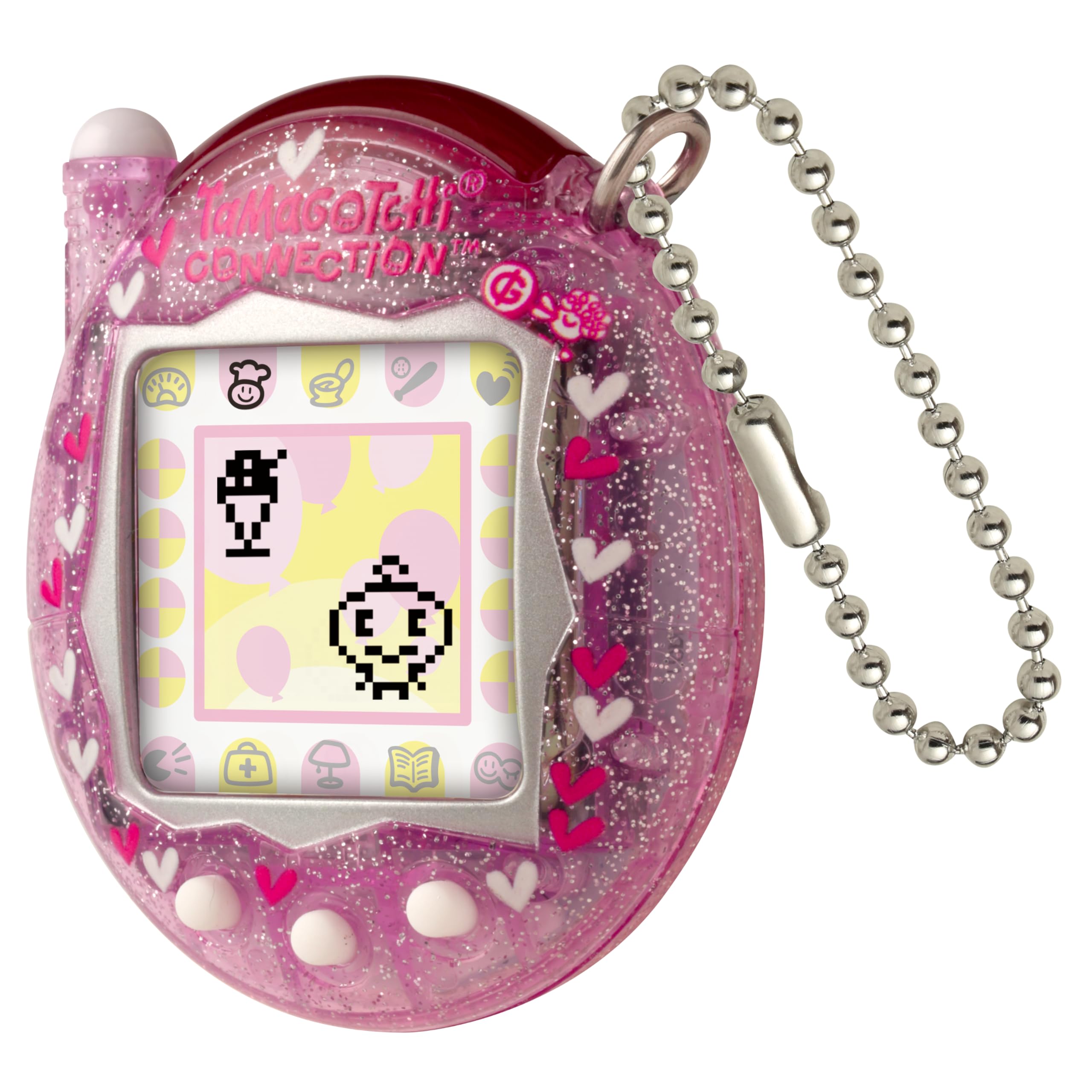 Tamagotchi Connection Digital Pet - Pink Glitter Shell with Infrared Connection & 6 Mini Games 2