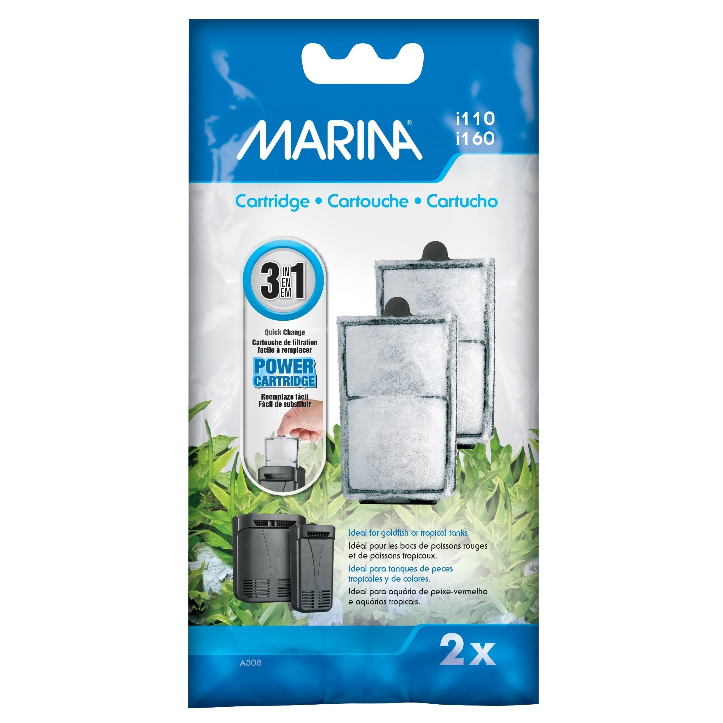 Marina Replacement Internal Filter Cartridge for i110 & i160 Filters | 2 Count