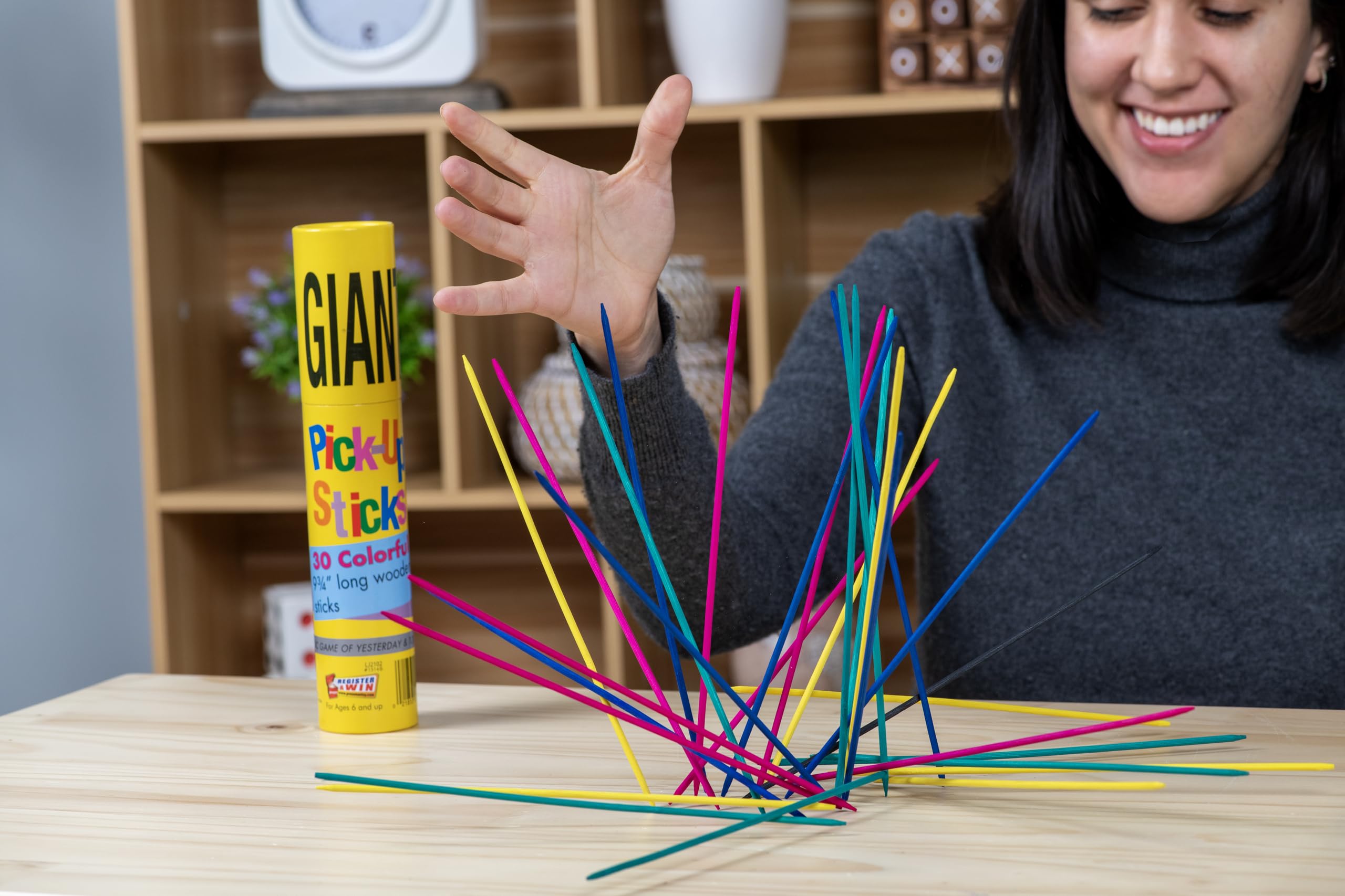 Goliath Games Giant Pick Up Sticks | 30 Coloured Wooden Sticks | Classic Family Game 6