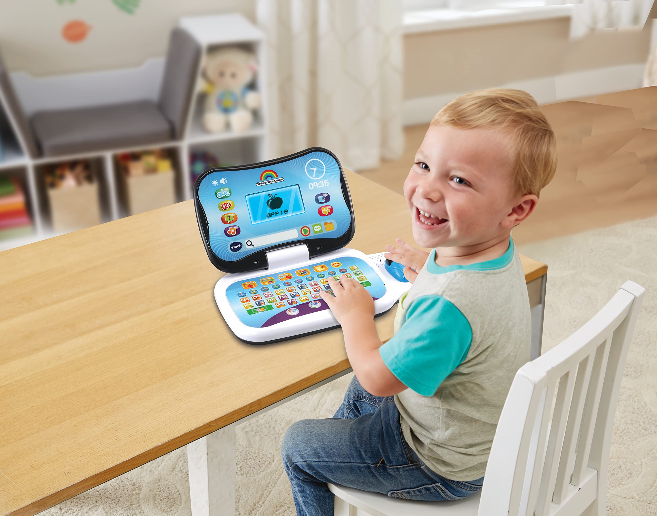 VTech Toddler Tech Laptop - 20 Interactive Games for Ages 2-5 | Learn Letters, Shapes, Numbers & French 4