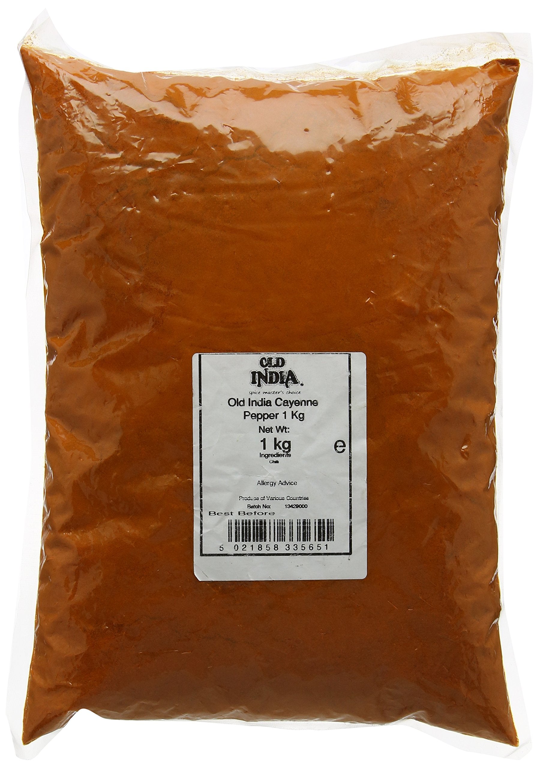 Old India Cayenne Pepper - 1 kg Natural Spice for Curries, Sauces, and Soups