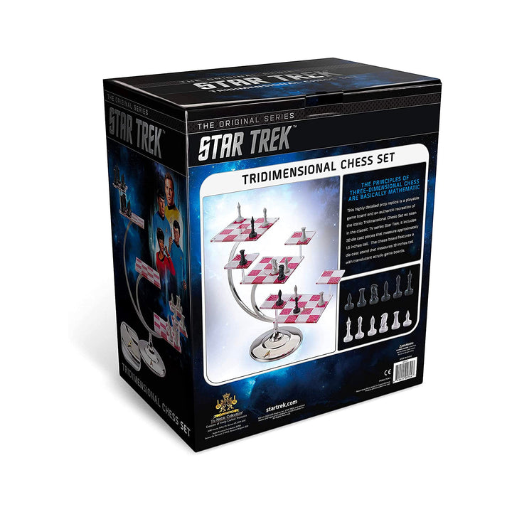 The Noble Collection Star Trek Dreidimensionales Schachspiel – 32 hochdetaillierte Schachfiguren aus Kunststoff – Offiziell lizenzierte Star Trek TV-Show-Spielgeschenke