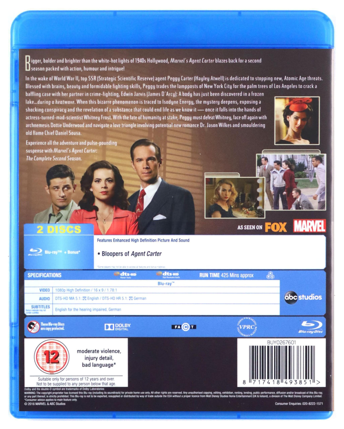 Marvel's Agent Carter: The Complete Second Season [Blu-ray]