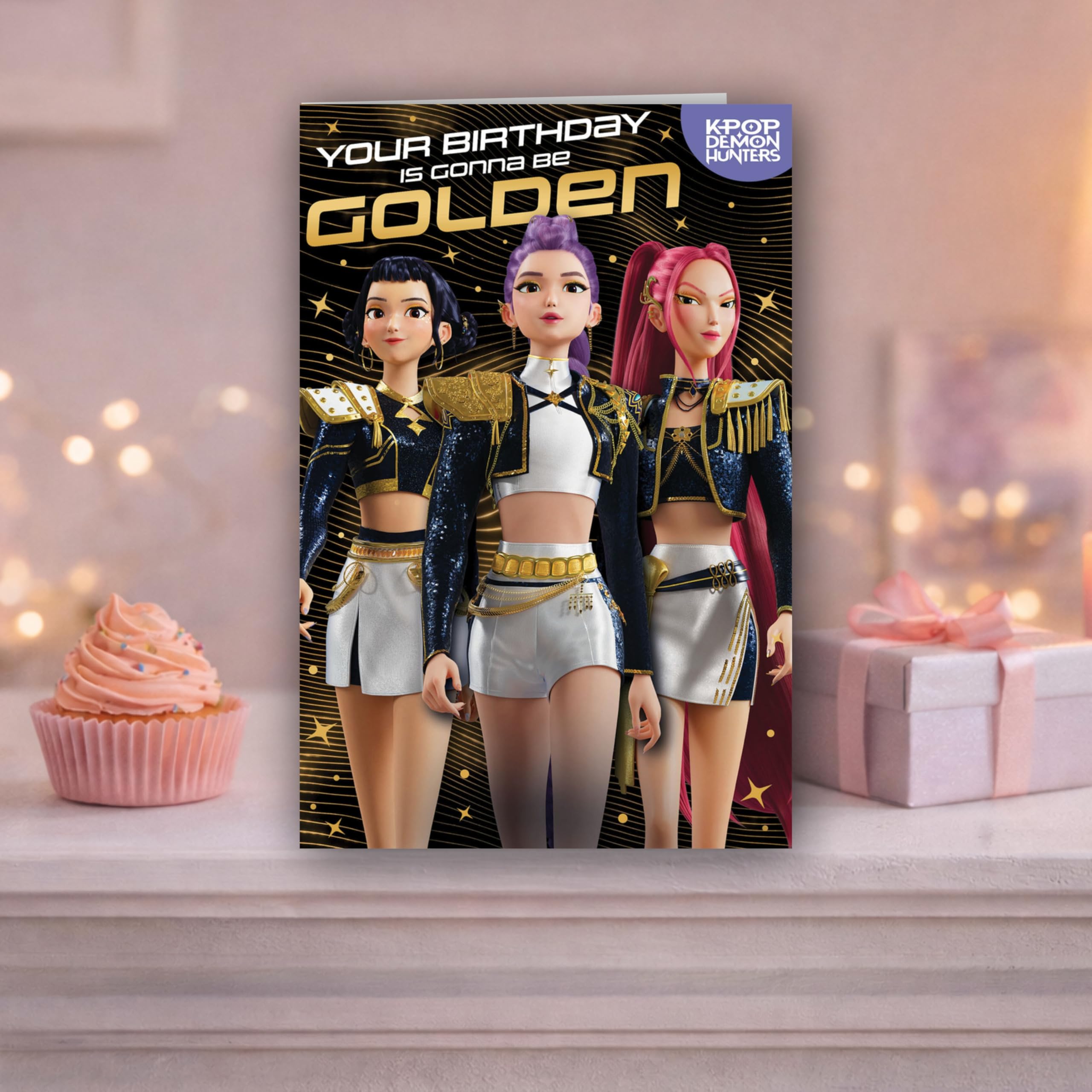 Danilo Promotions LTD KPOP Birthday Card - Official Licensed, Golden Color, Standard Size