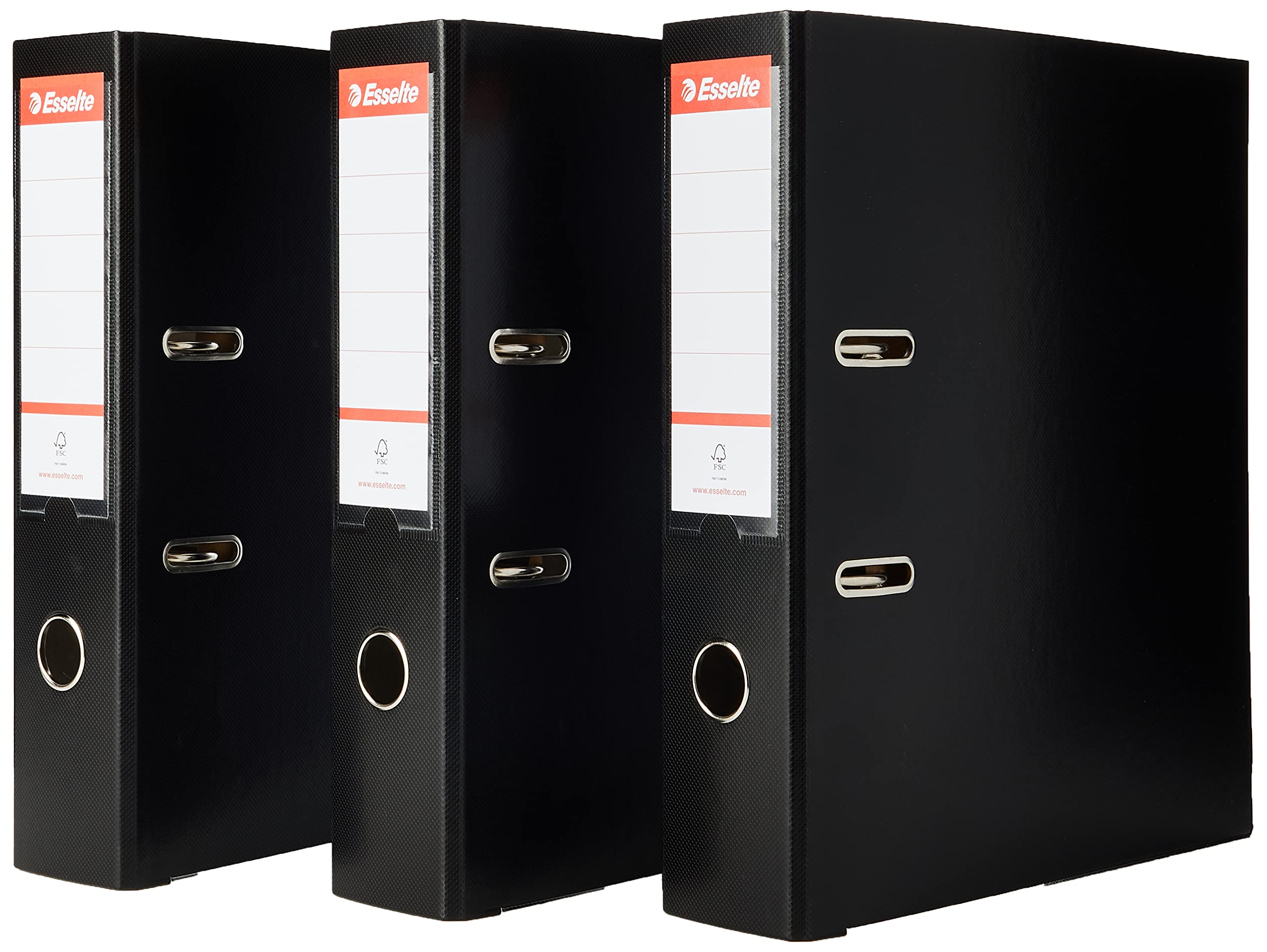 Esselte A4 Lever Arch File, 3-Pack, 550 Sheets Capacity, Durable PP Plastic 1