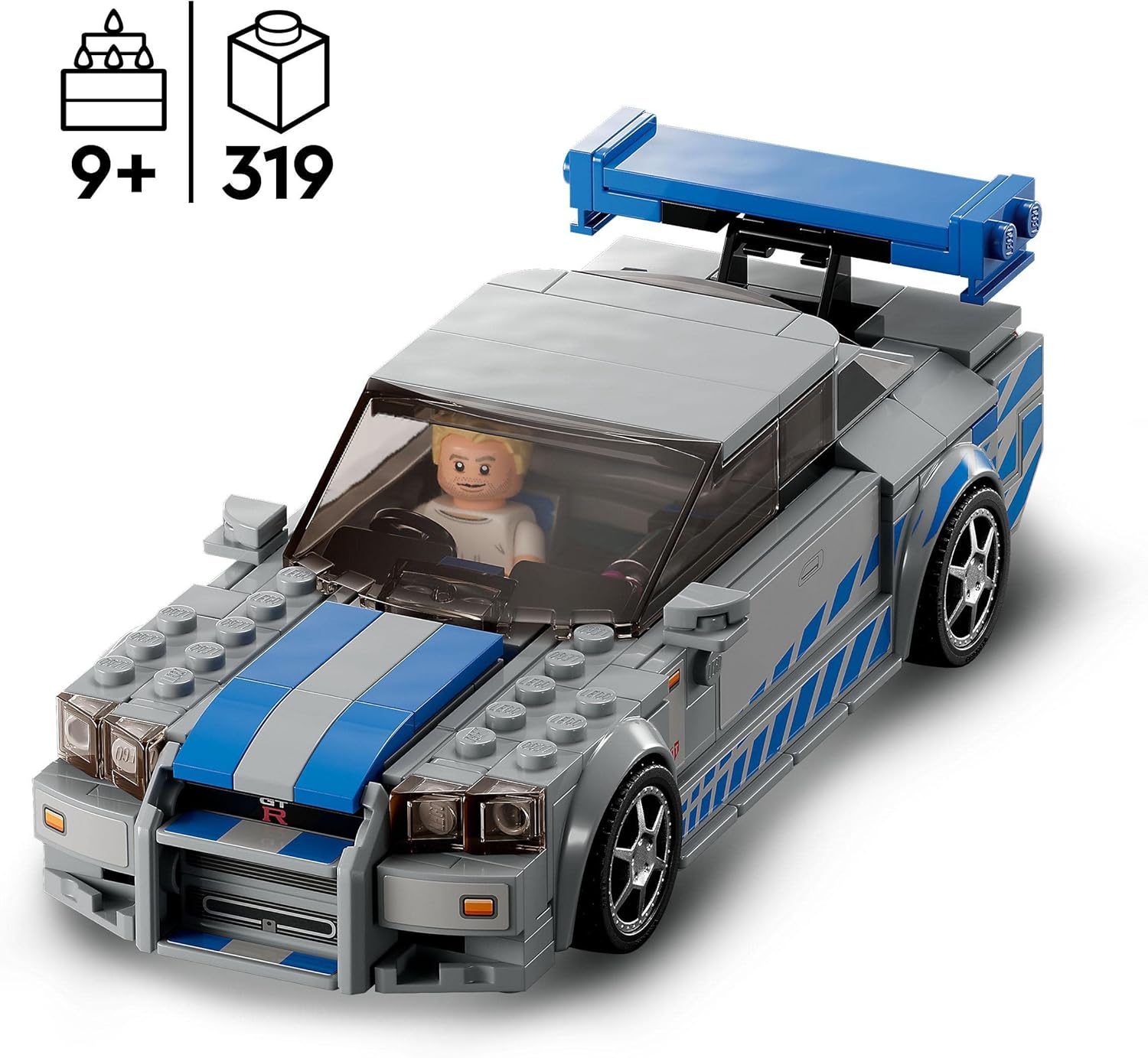 LEGO Speed Champions Nissan Skyline GT-R (R34) Race Car - 319-Piece Building Set for Ages 9+ 2