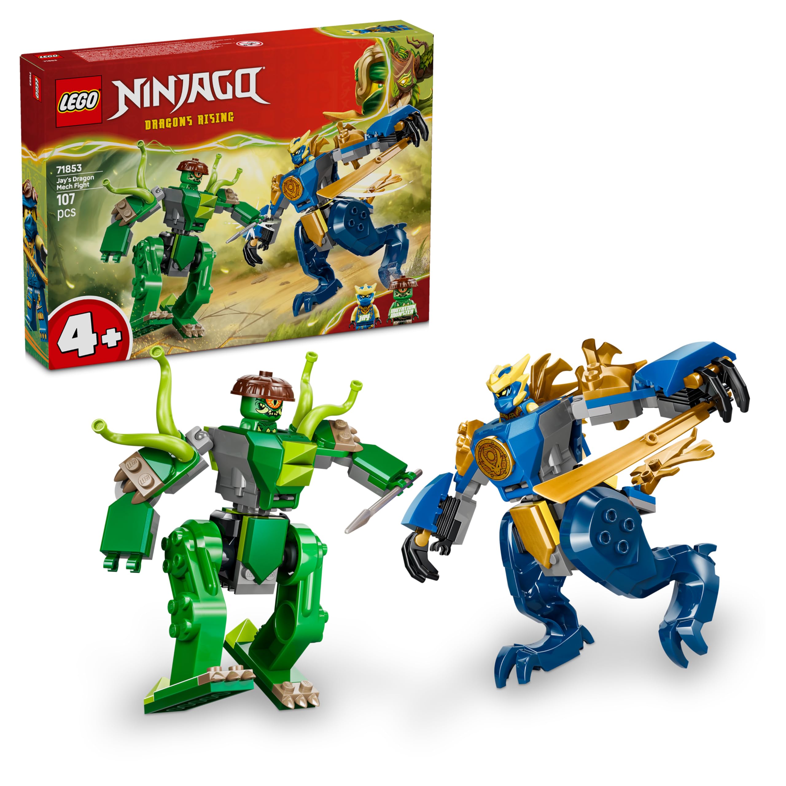 LEGO NINJAGO Jay's Dragon Mech Fight Building Set 71853 | Ages 4+