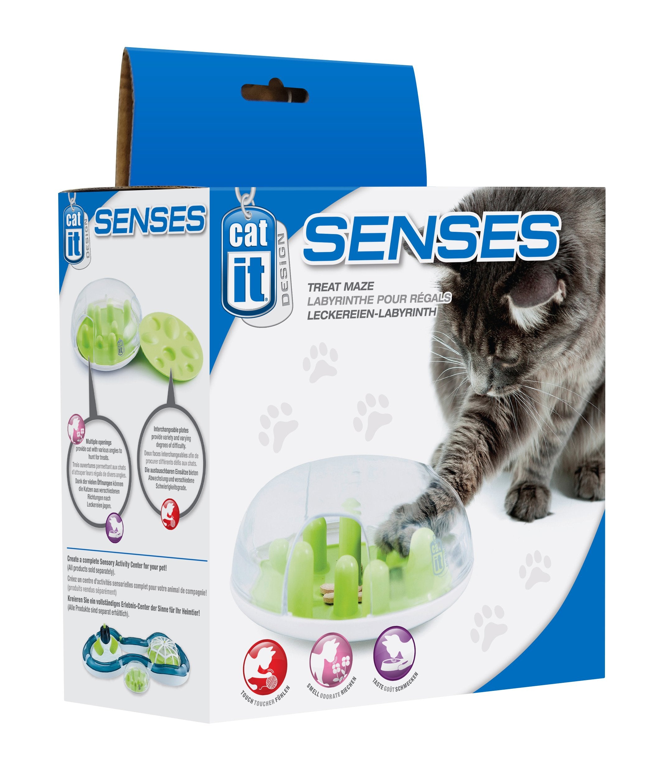 Catit Senses Treat Maze - Interactive Slow Feeder for Indoor Cats | Plastic | Red 2