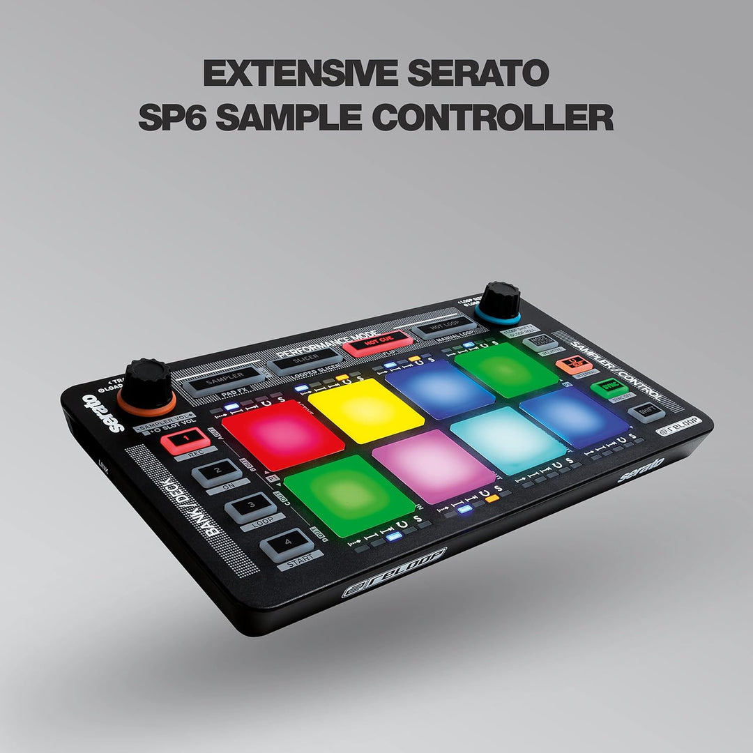 Reloop Neon USB DJ Controller - 8 Velocity-Sensitive RGB Performance Pads for Serato DJ