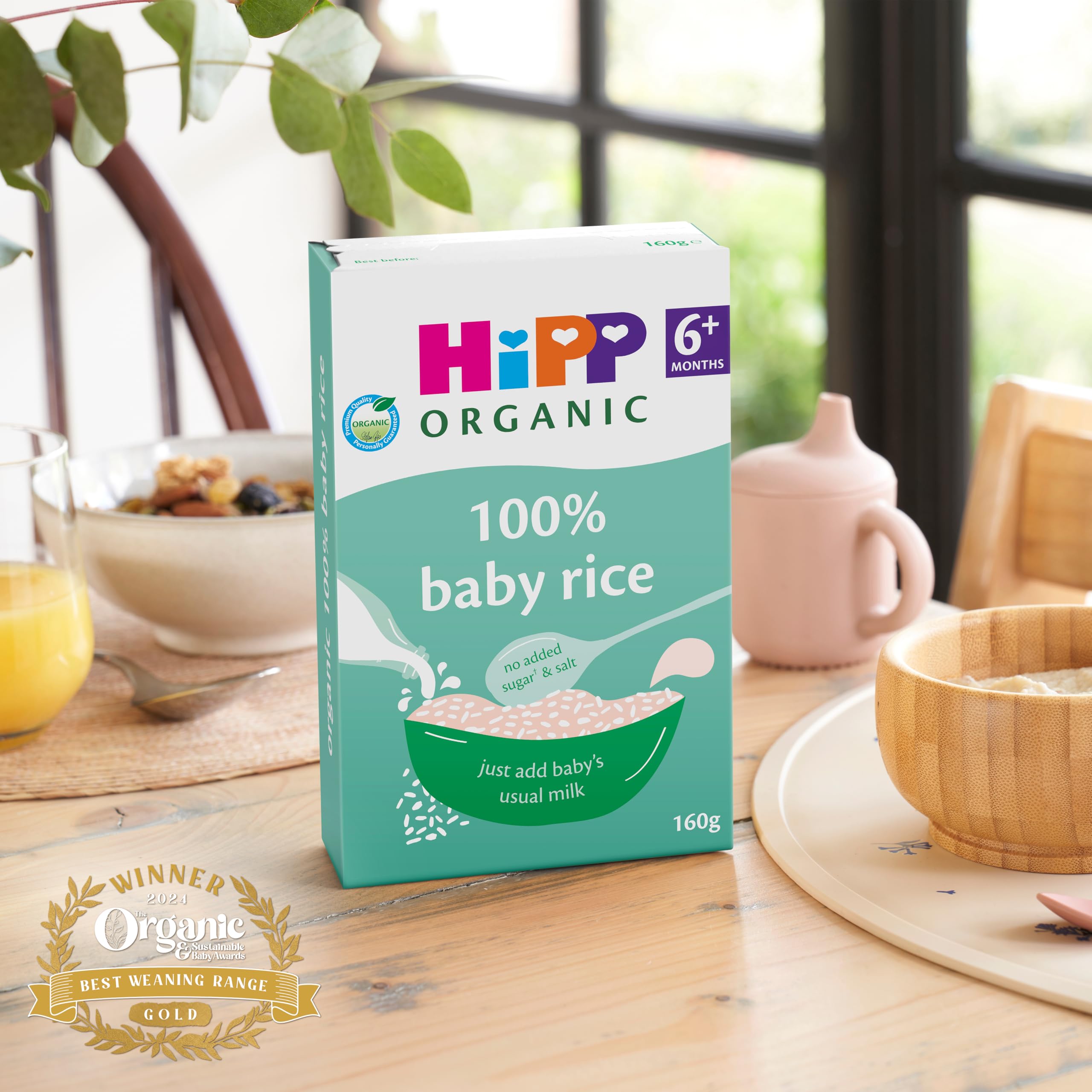 HiPP Organic 100% Baby Rice Flakes - Gluten Free | Suitable from 4 Months | 160g Pack of 4 2