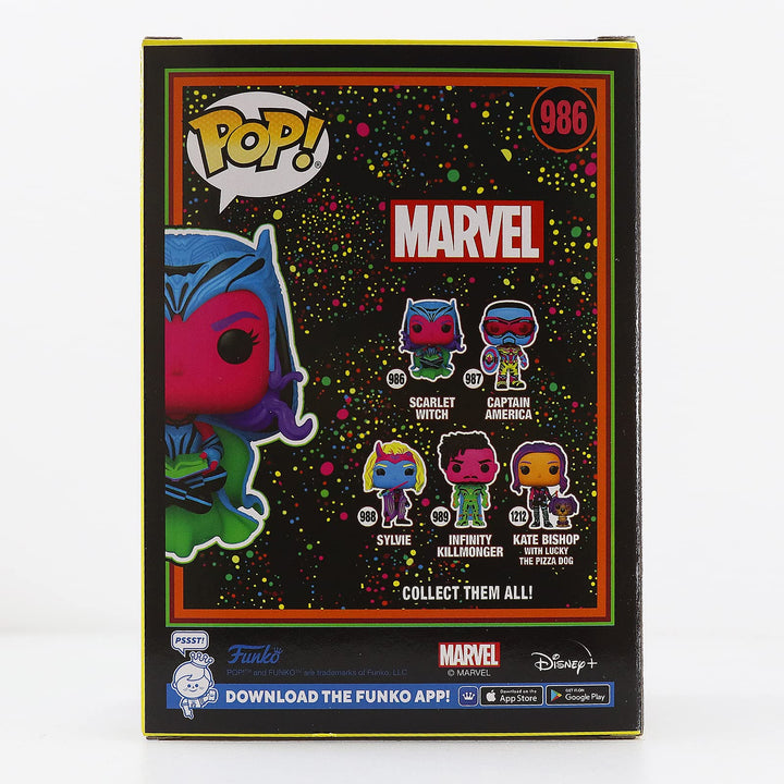Pop Funko Marvel Scarlet Witch mit Darkhold Book Blacklight