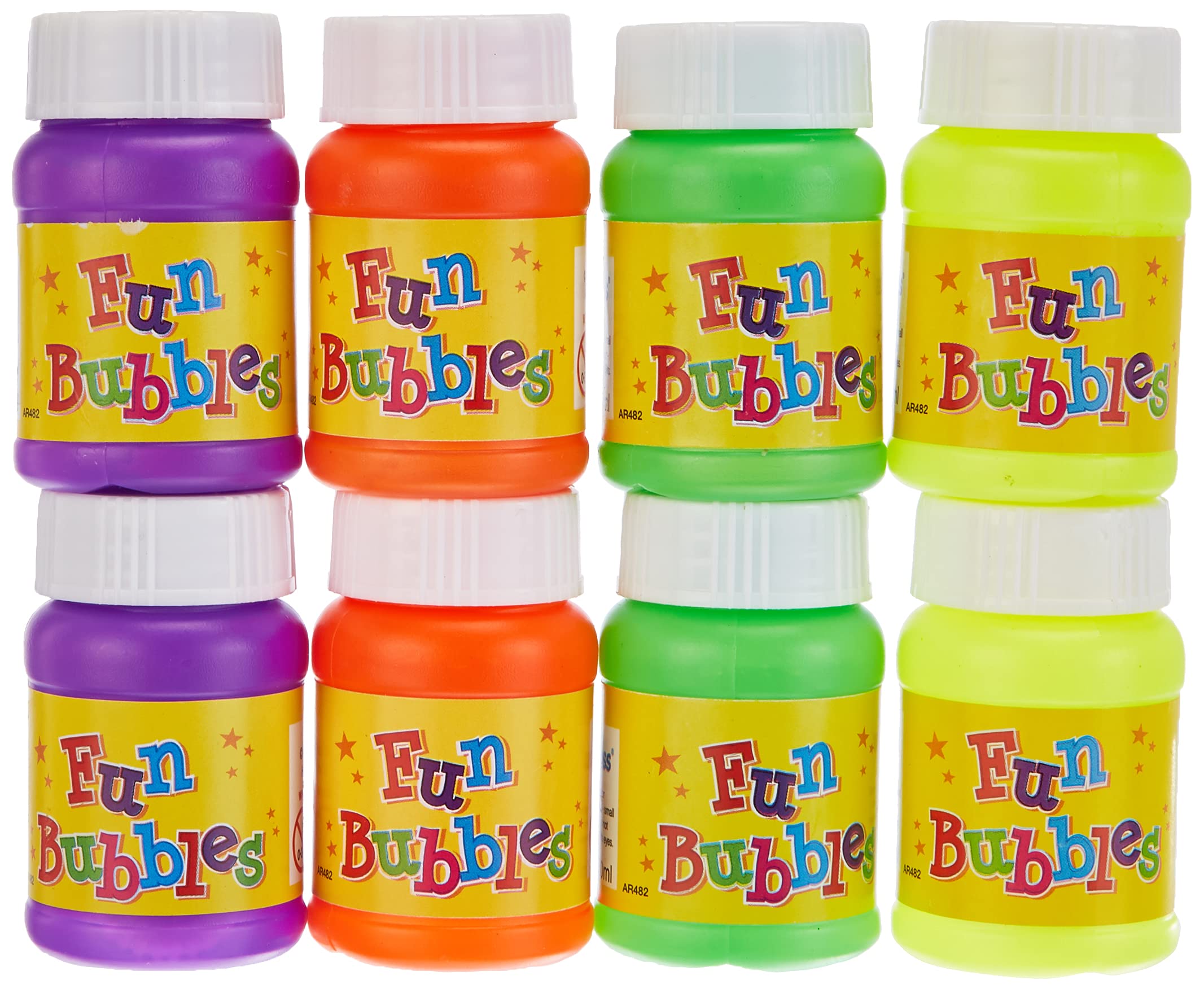 Baker Ross AR482 Mini Blow Bubbles - Party Bag Filler & Kids Outdoor Toy (Pack of 8) 1