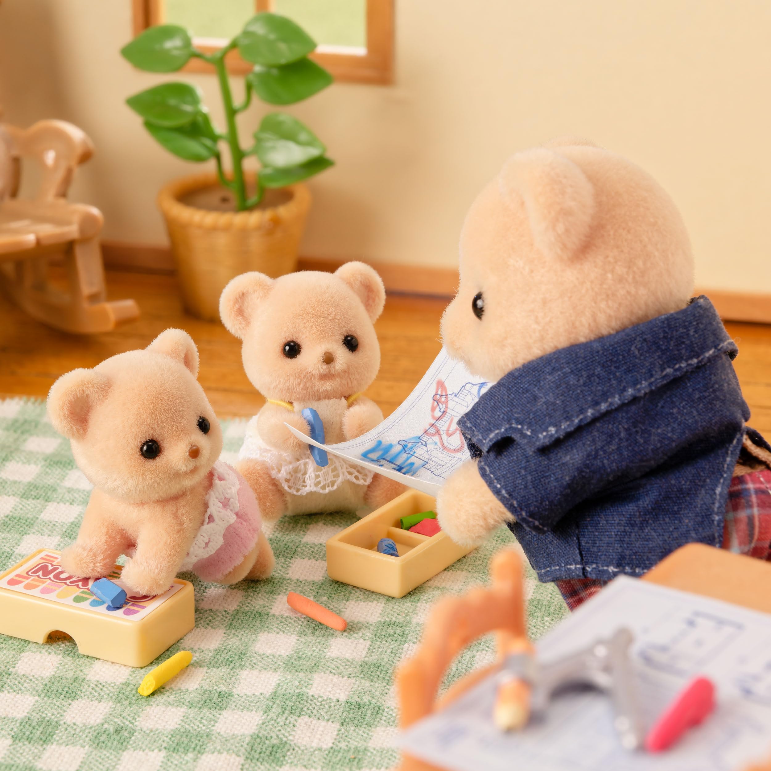 Sylvanian Families Biscuit Bear Twins with Tricycle Playset | Ages 3+ 5