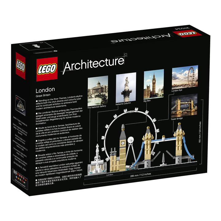 LEGO Architecture Skyline London 21034 - Big Ben, Tower Bridge, London Eye Building Set