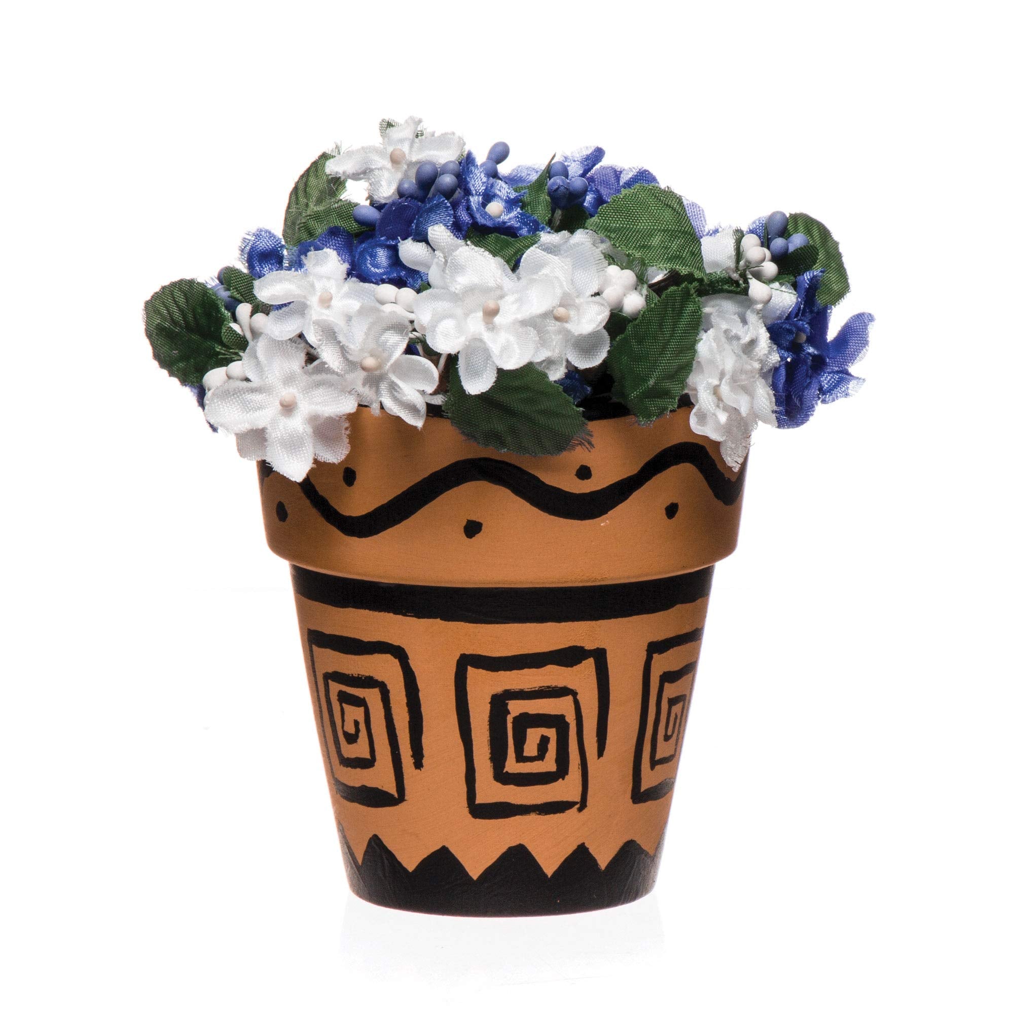 Baker Ross Terracotta Flower Pots - Pack of 4, 7cm x 7cm Ceramic Planters for Painting 5