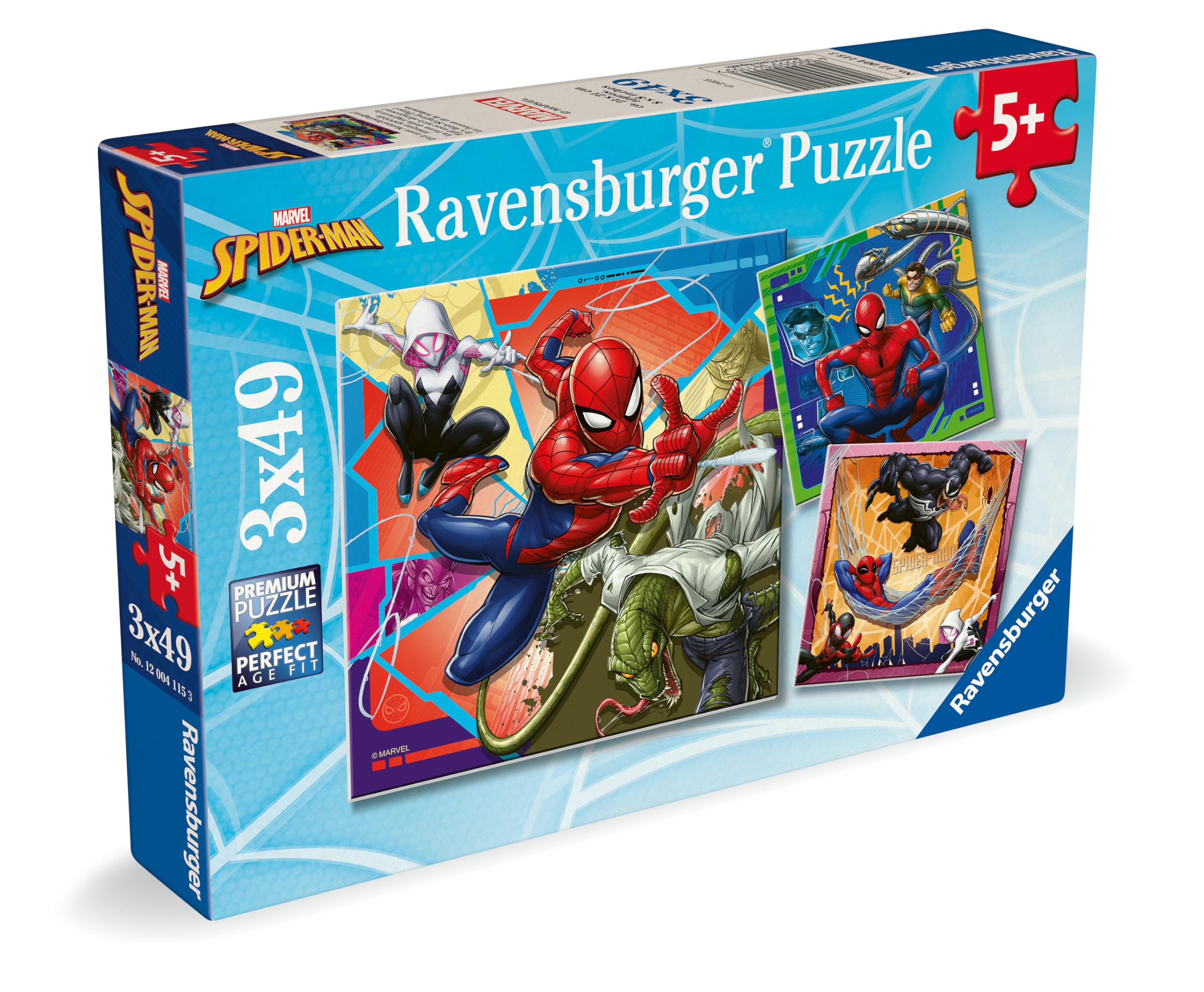 Ravensburger Marvel Spider-Man - Set of 3 Jigsaw Puzzles (3x 49 Pieces) | Ages 5+ 9